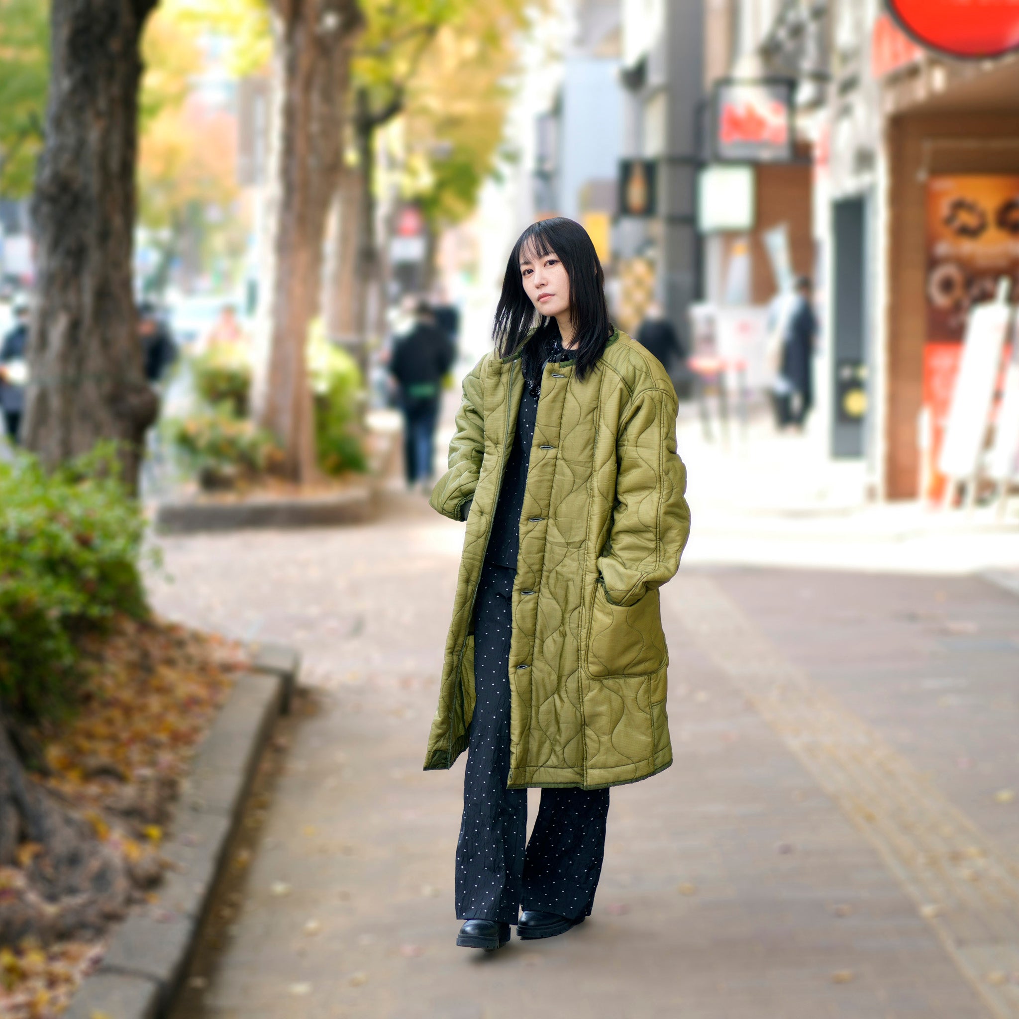 odd22fw07 | Quilting Coat | Color:Olive【ODDMENT_オッドメント】