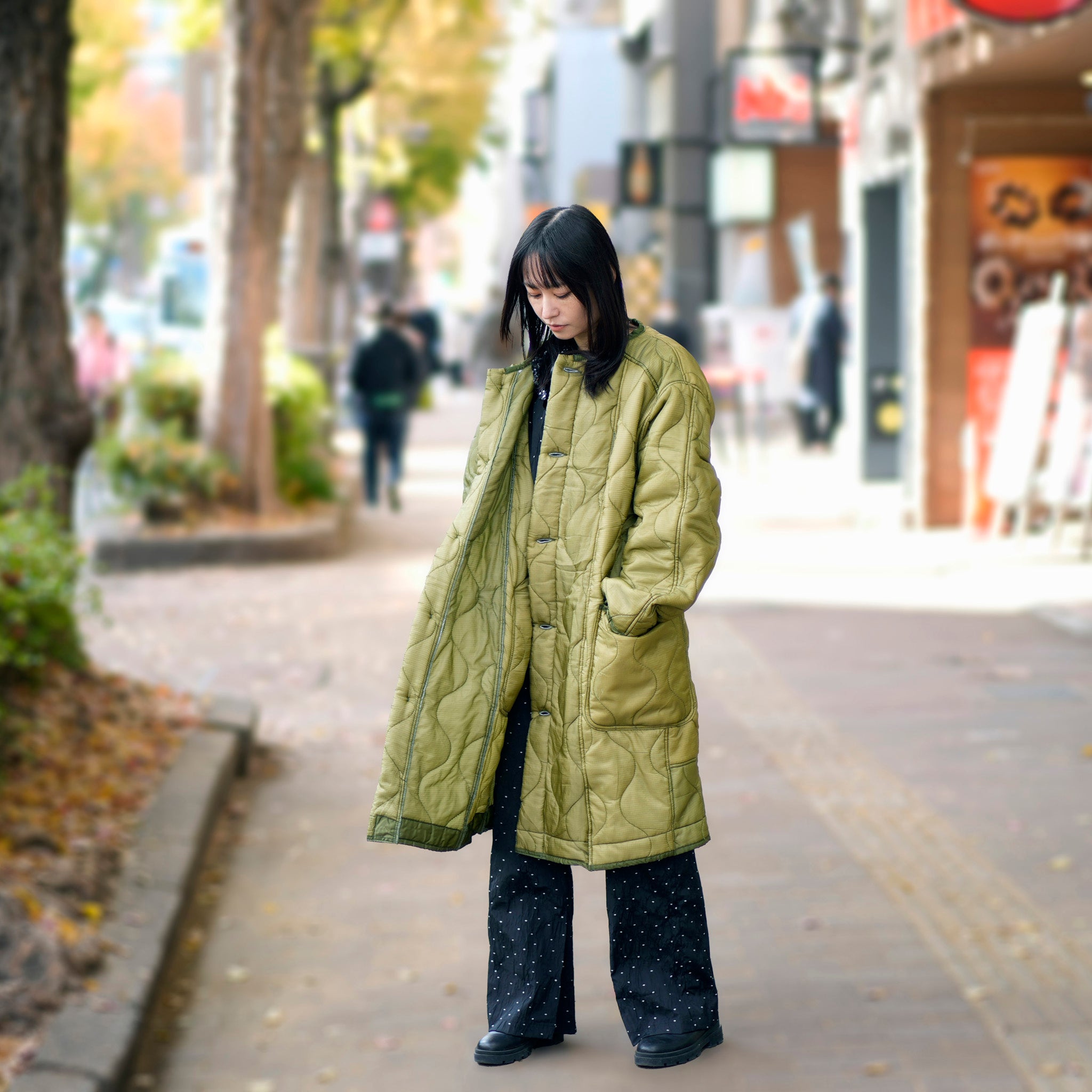 odd22fw07 | Quilting Coat | Color:Olive【ODDMENT_オッドメント】