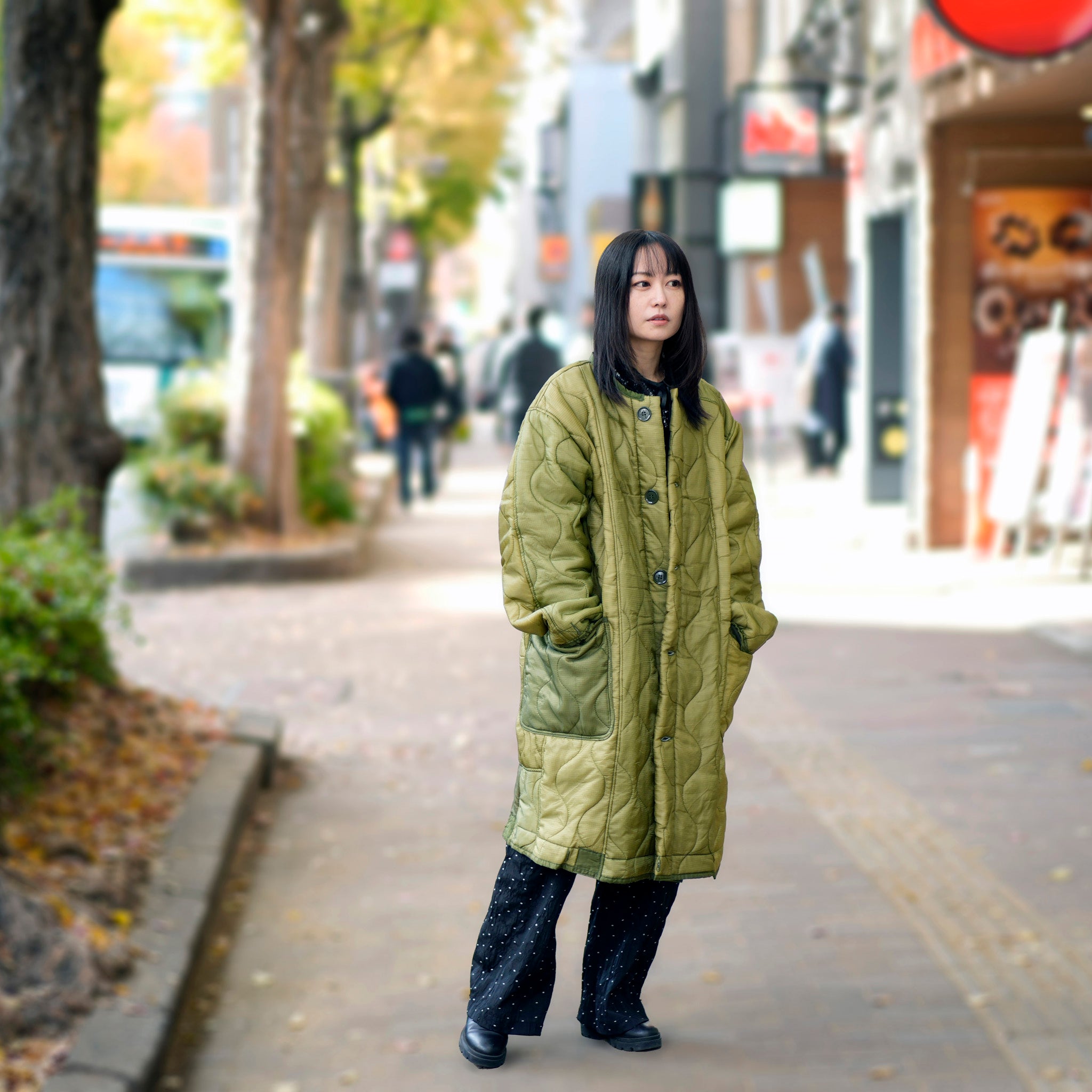 odd22fw07 | Quilting Coat | Color:Olive【ODDMENT_オッドメント】