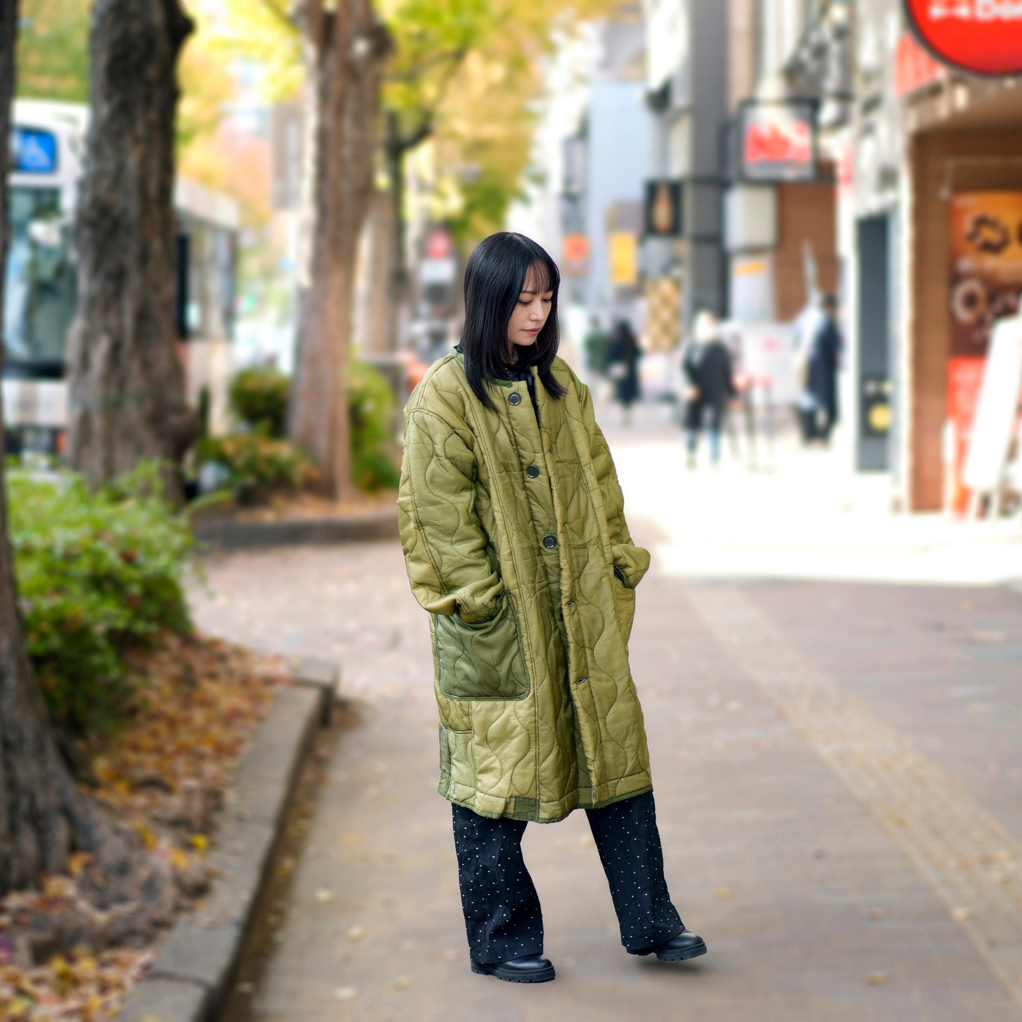 odd22fw07 | Quilting Coat | Color:Olive【ODDMENT_オッドメント】