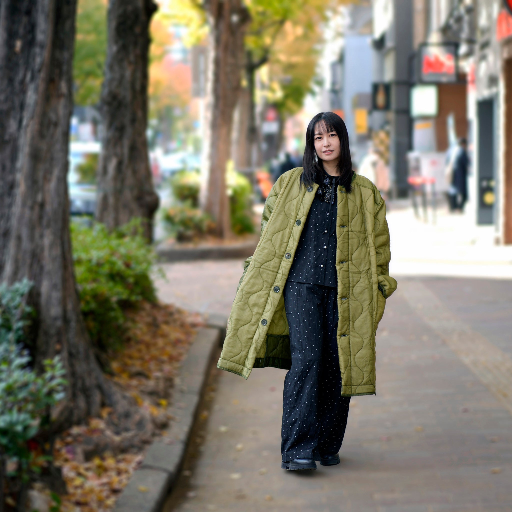 odd22fw07 | Quilting Coat | Color:Olive【ODDMENT_オッドメント】
