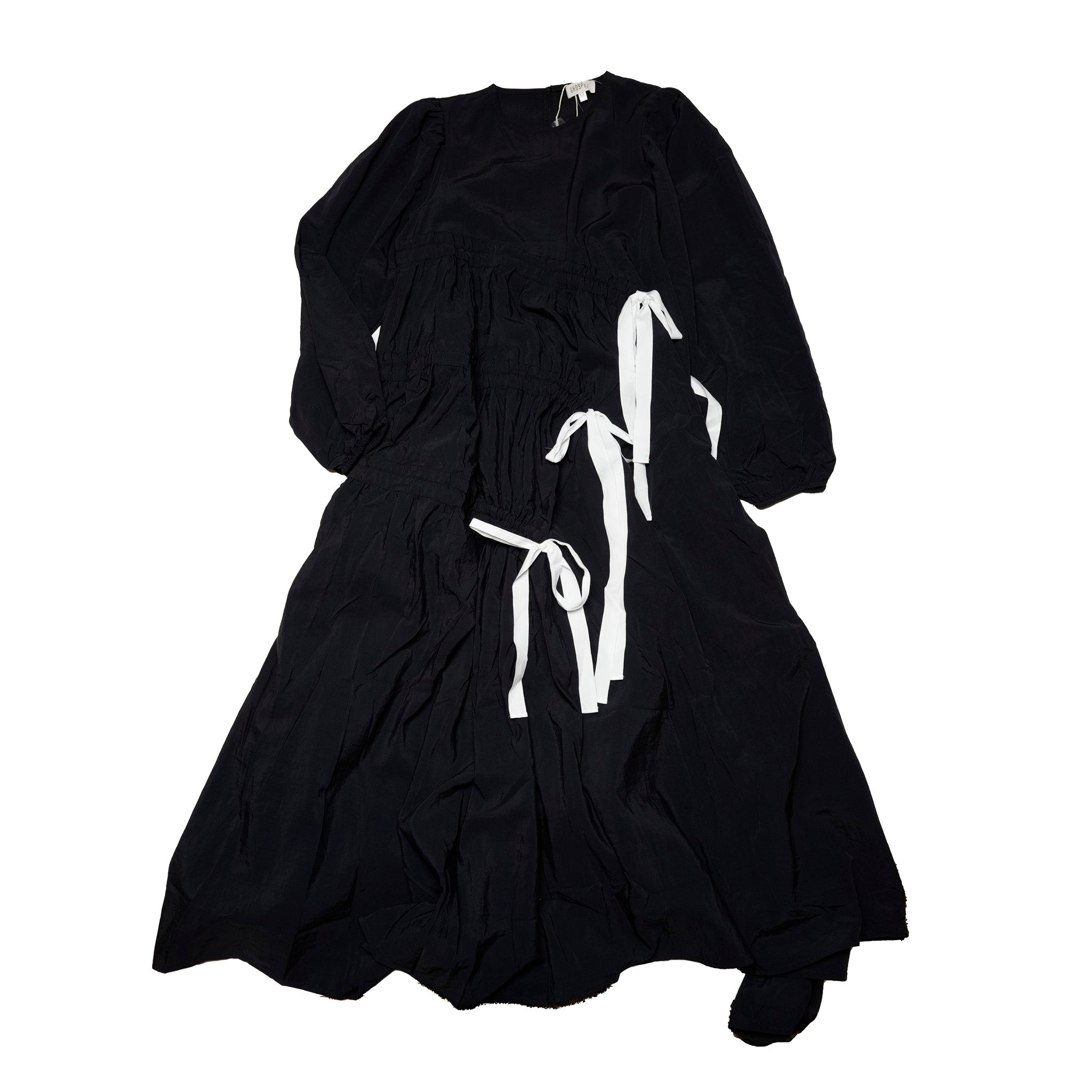 31GH00DRG931BLK | Campbell Ruched Midi Dress | Color:Black【GHOSPELL_ゴスペル】