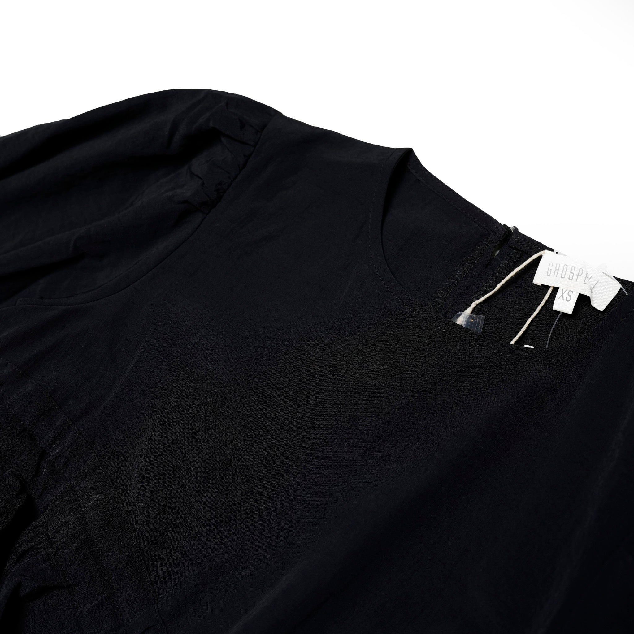 31GH00DRG931BLK | Campbell Ruched Midi Dress | Color:Black【GHOSPELL_ゴスペル】