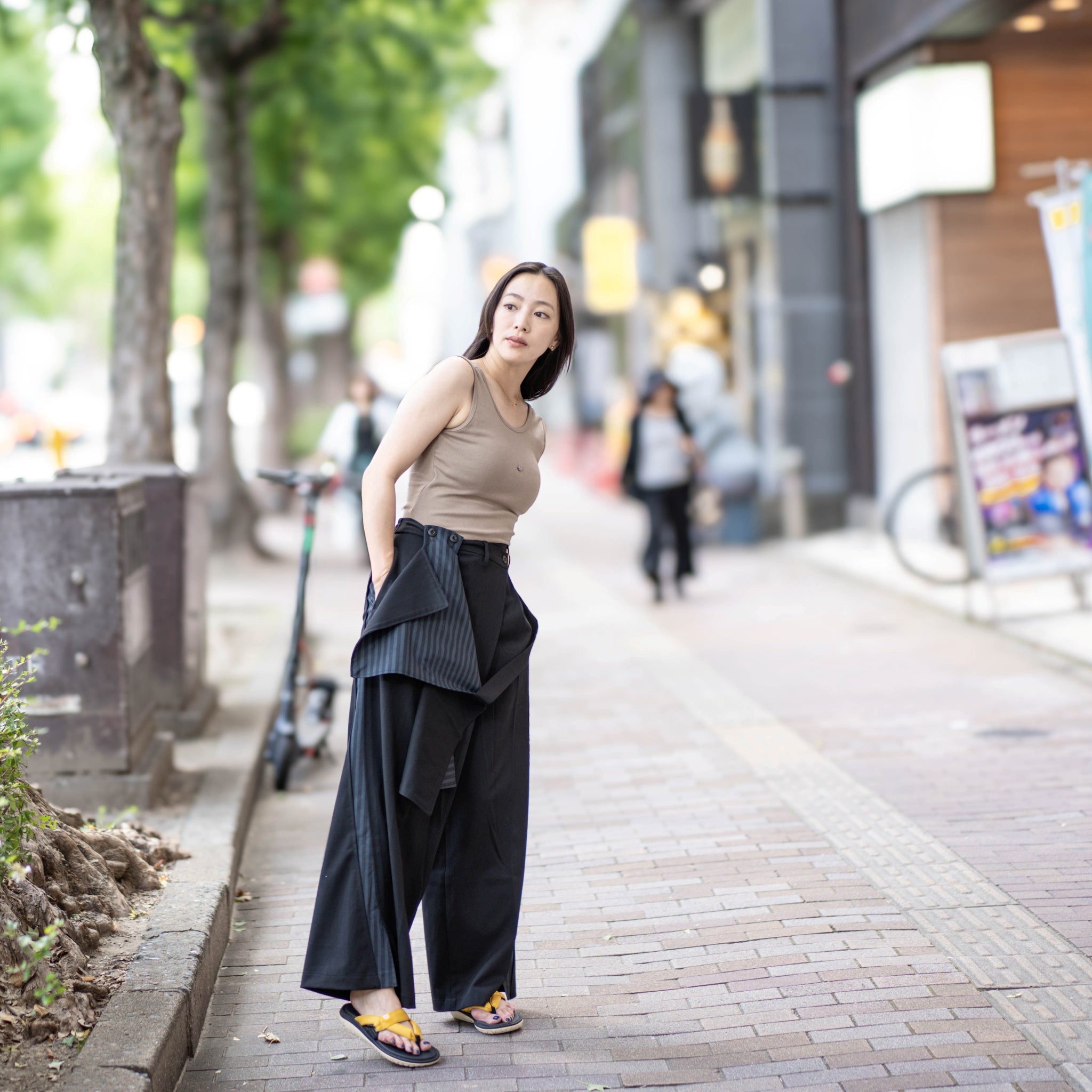 SeRE:ASAP tank top -BLACK | SeRE:FYI tee -Brown【SEIVSON_セイブソン】