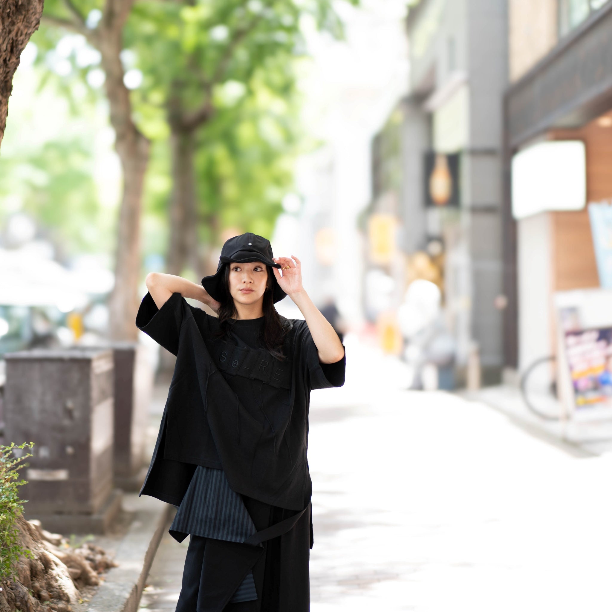 SNS24-RE-T02 | SeRE:FYI tee -BLACK 【SEIVSON_セイブソン】