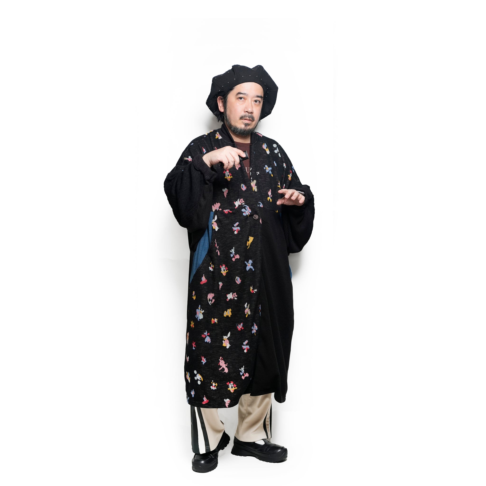 Origin Jacquard Mix Gawn | Color_Melt Bk | No_bsd25aw-10_melt bk【BEDSIDEDRAMA_ベッドサイドドラマ】