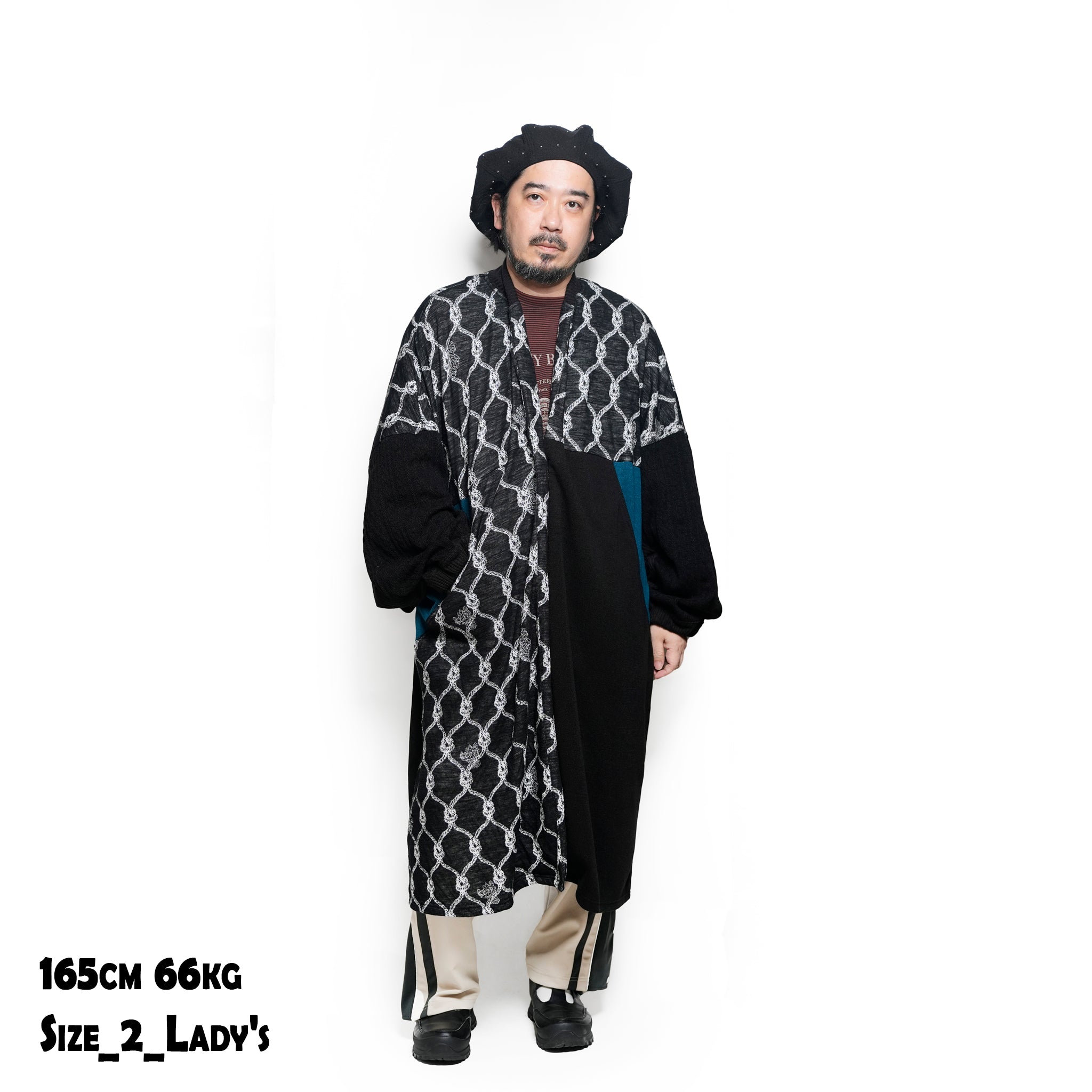 Origin Jacquard Mix Gawn | Color_Black | No_bsd25aw-10_black【BEDSIDEDRAMA_ベッドサイドドラマ】