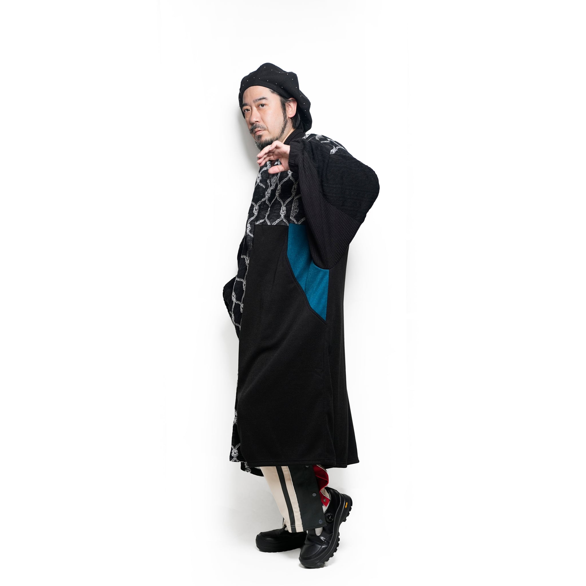 Origin Jacquard Mix Gawn | Color_Black | No_bsd25aw-10_black【BEDSIDEDRAMA_ベッドサイドドラマ】