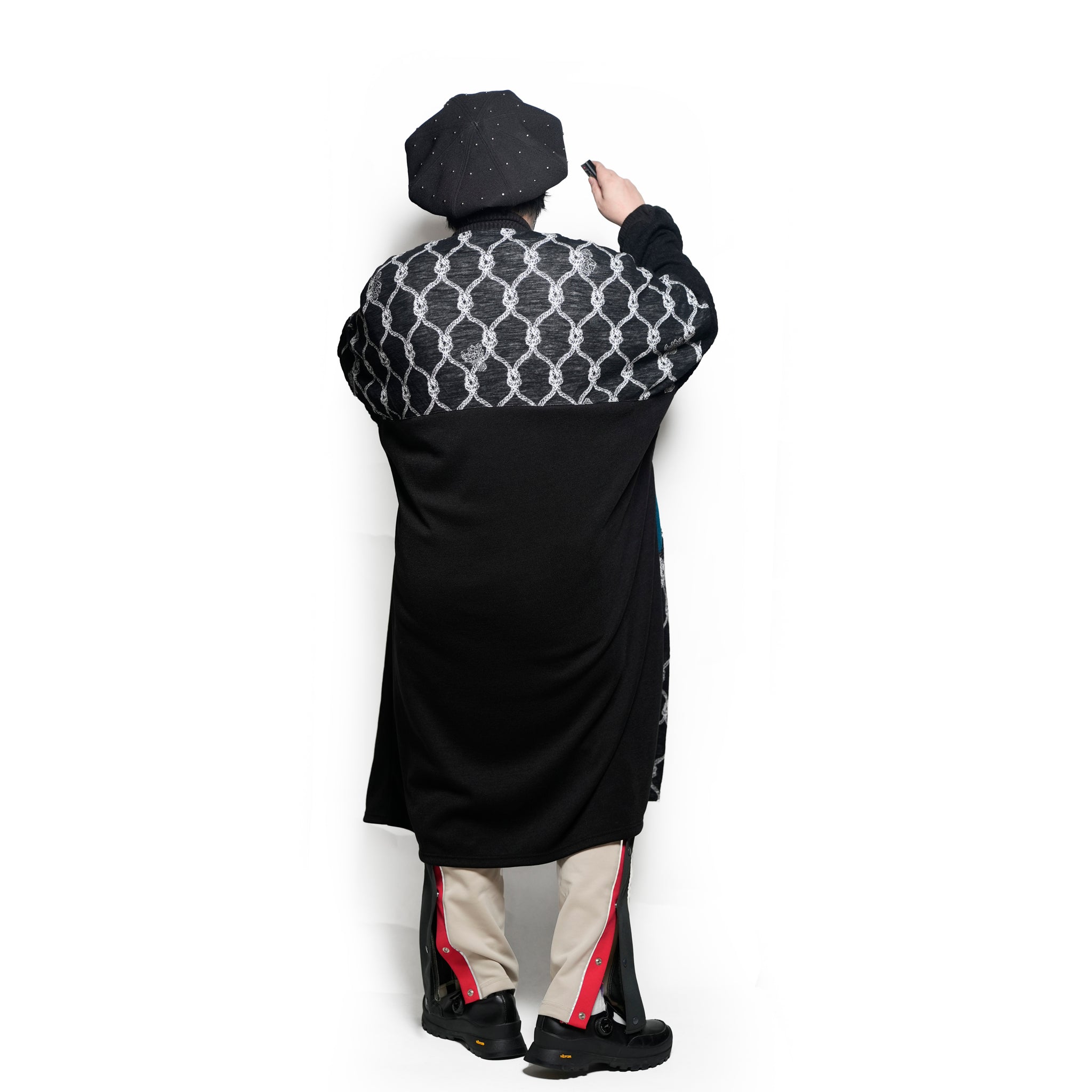 Origin Jacquard Mix Gawn | Color_Black | No_bsd25aw-10_black【BEDSIDEDRAMA_ベッドサイドドラマ】