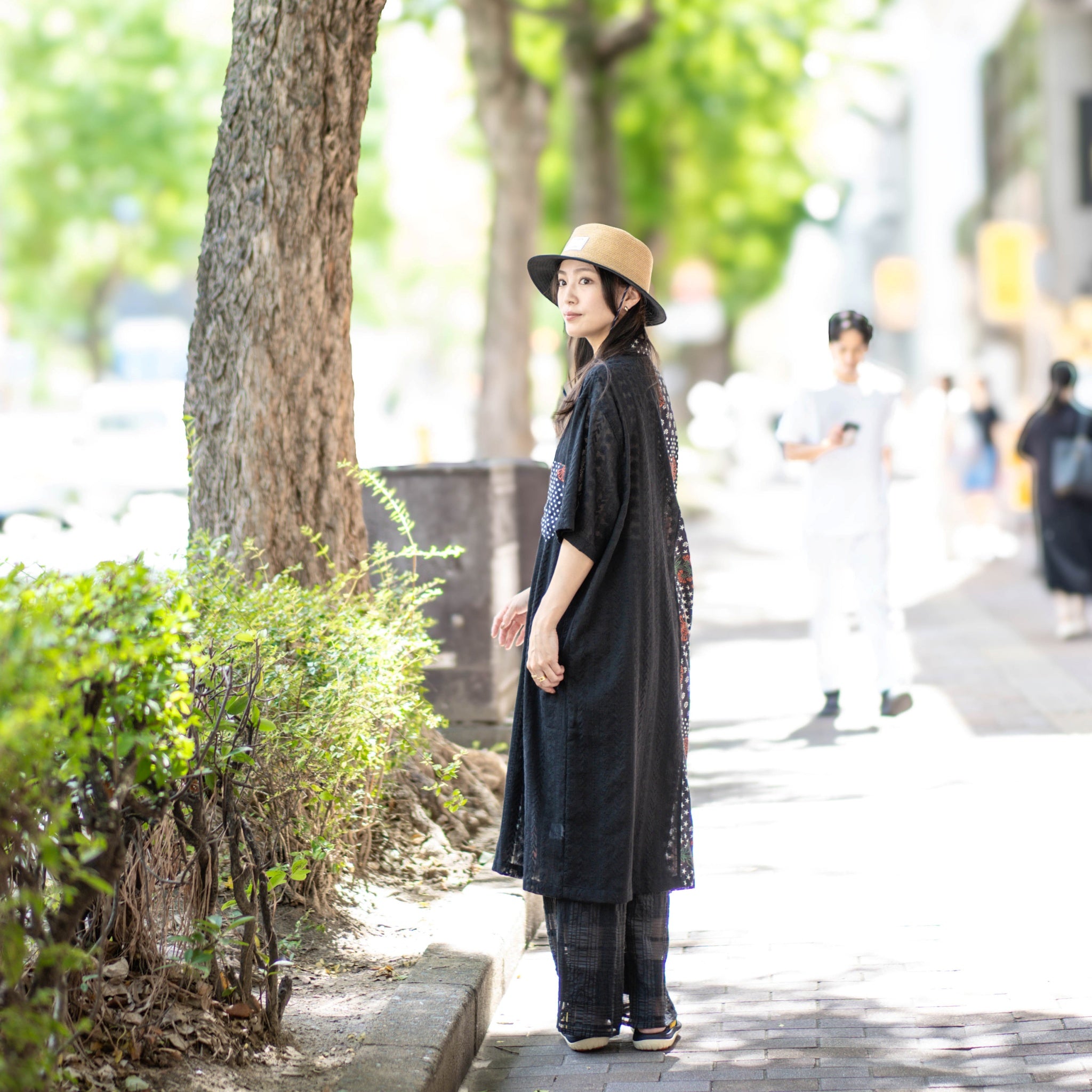 G62203_BK | VINTAGE PATCHWORK LONG SHIRT-BK | COlor:Black【GORT_ゴート】【archive】