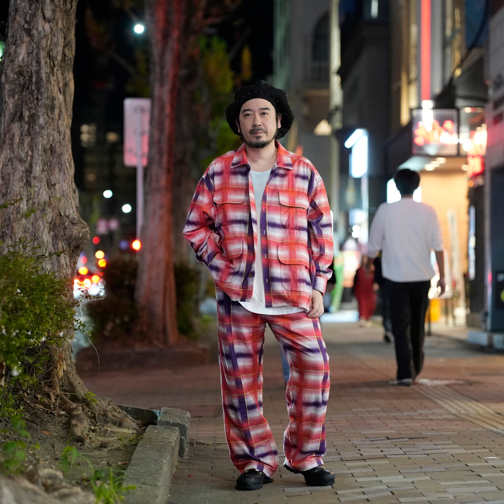 Lloyd | Printed flannel pajama pants | Color:RED-Navy | No:CZ-ImSt-365_red-yellow【IMPRESTORE_インプレストア】