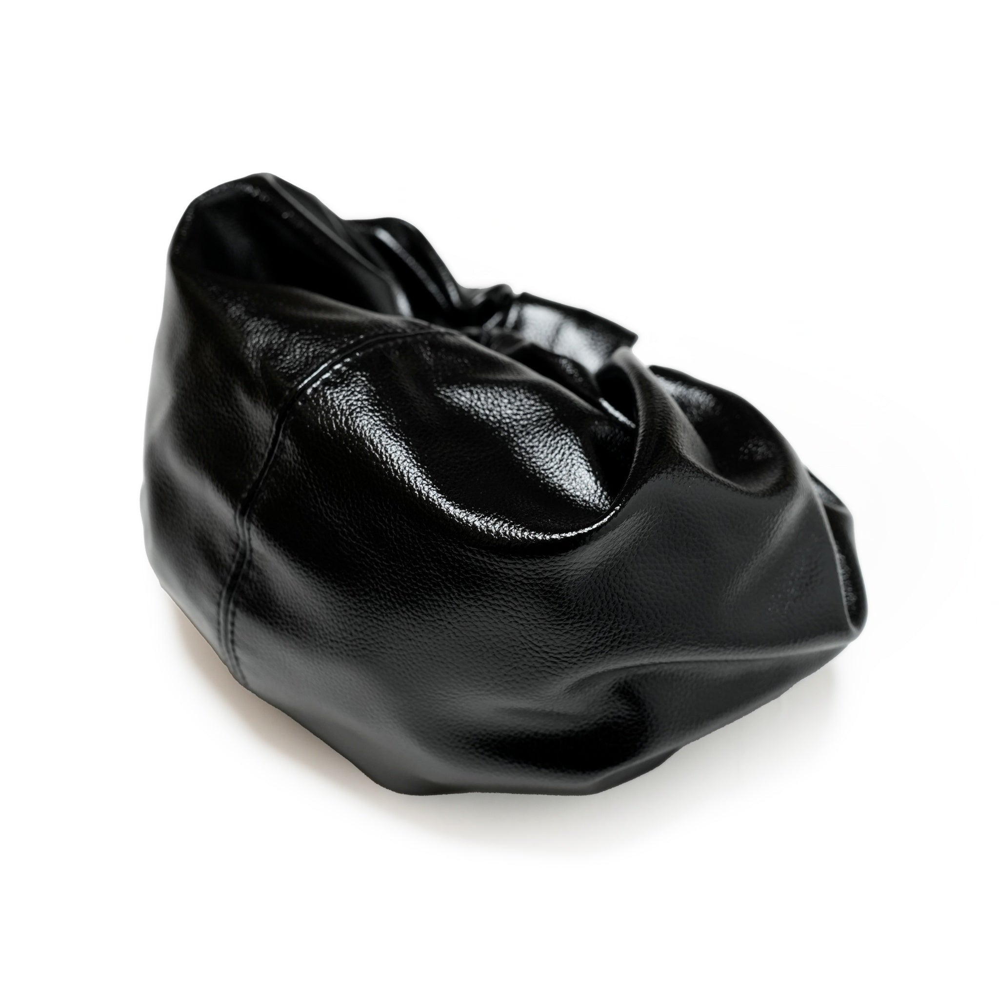 H-284_METALLIC BLACK | Croissant Shoulder Leather Mini  | Color:Metallic Black【HELOYSE_エロイーズ】