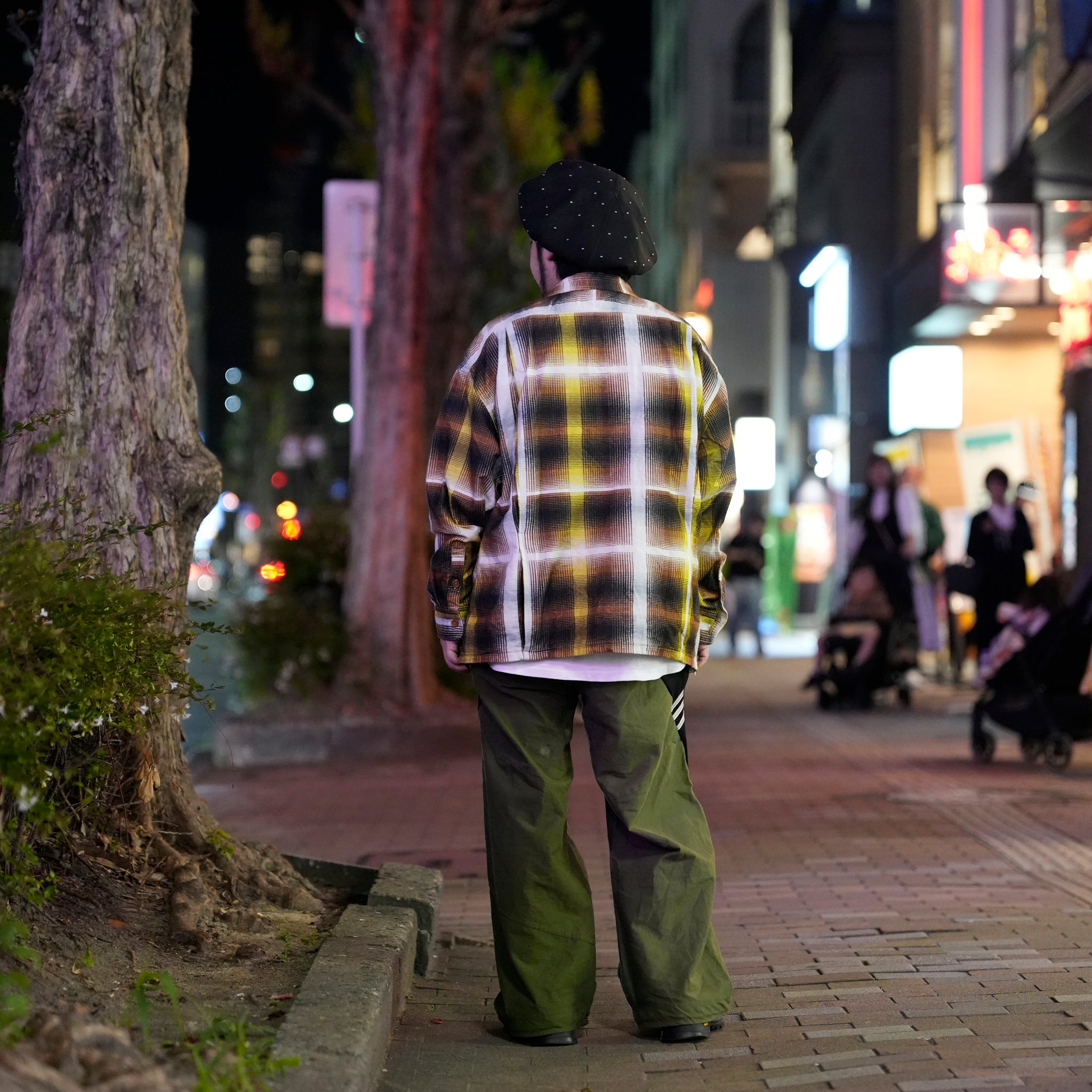 J.FOX | Printed flannel shirt| Color_Brown-Yellow | No_CZ-ImSt-355_Brown-Yellow【IMPRESTORE_インプレストア】