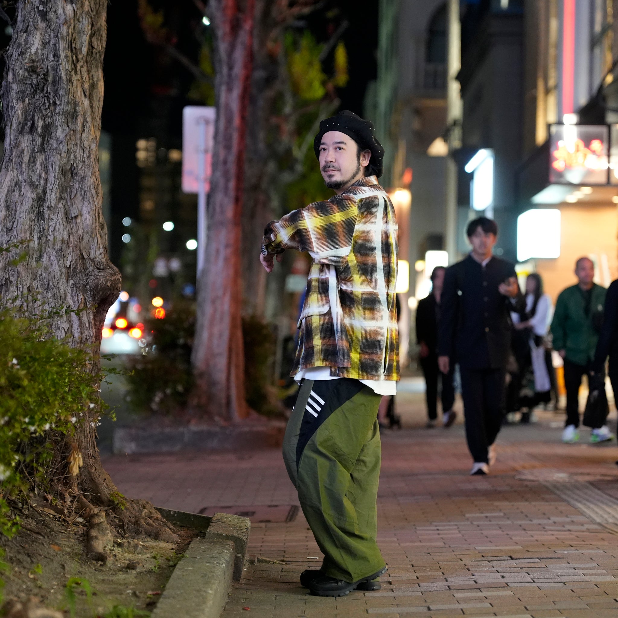 J.FOX | Printed flannel shirt| Color_Brown-Yellow | No_CZ-ImSt-355_Brown-Yellow【IMPRESTORE_インプレストア】