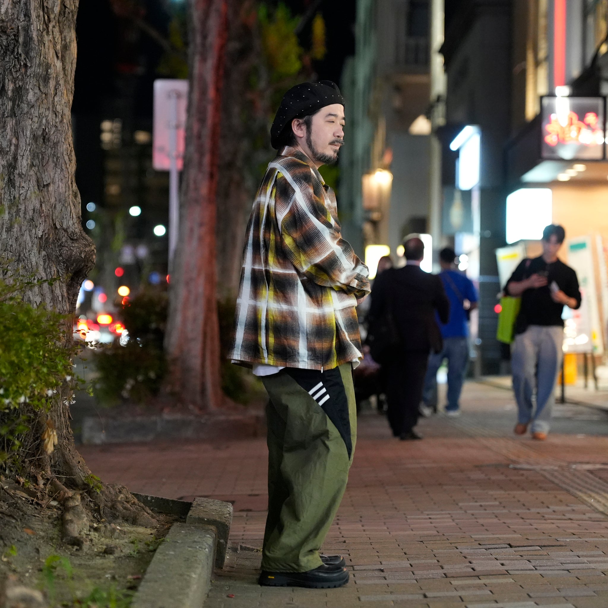 J.FOX | Printed flannel shirt| Color_Brown-Yellow | No_CZ-ImSt-355_Brown-Yellow【IMPRESTORE_インプレストア】