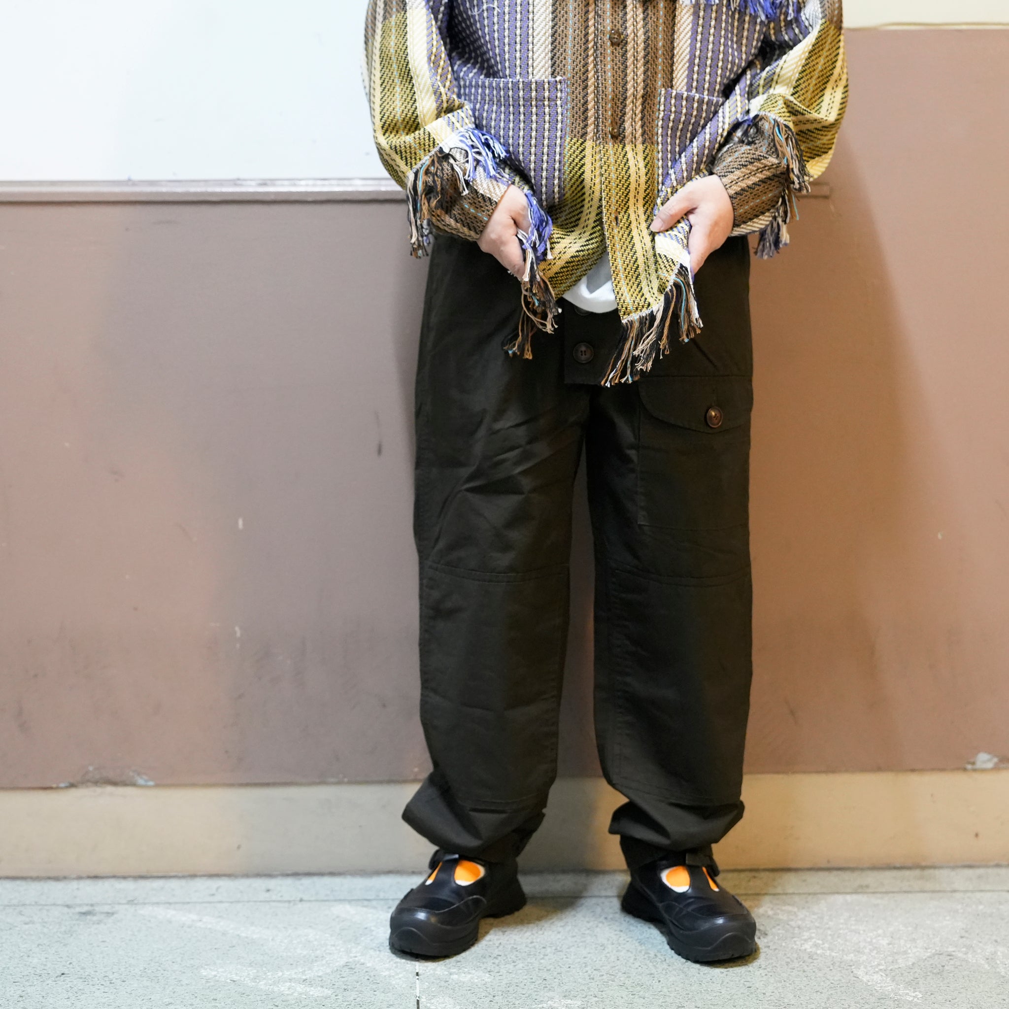 WAX-ish ROYAL NAVY TROUSERS | Color_Olive | No_25-3-PT02【ORIGINAL JOHN_オリジナルジョン】