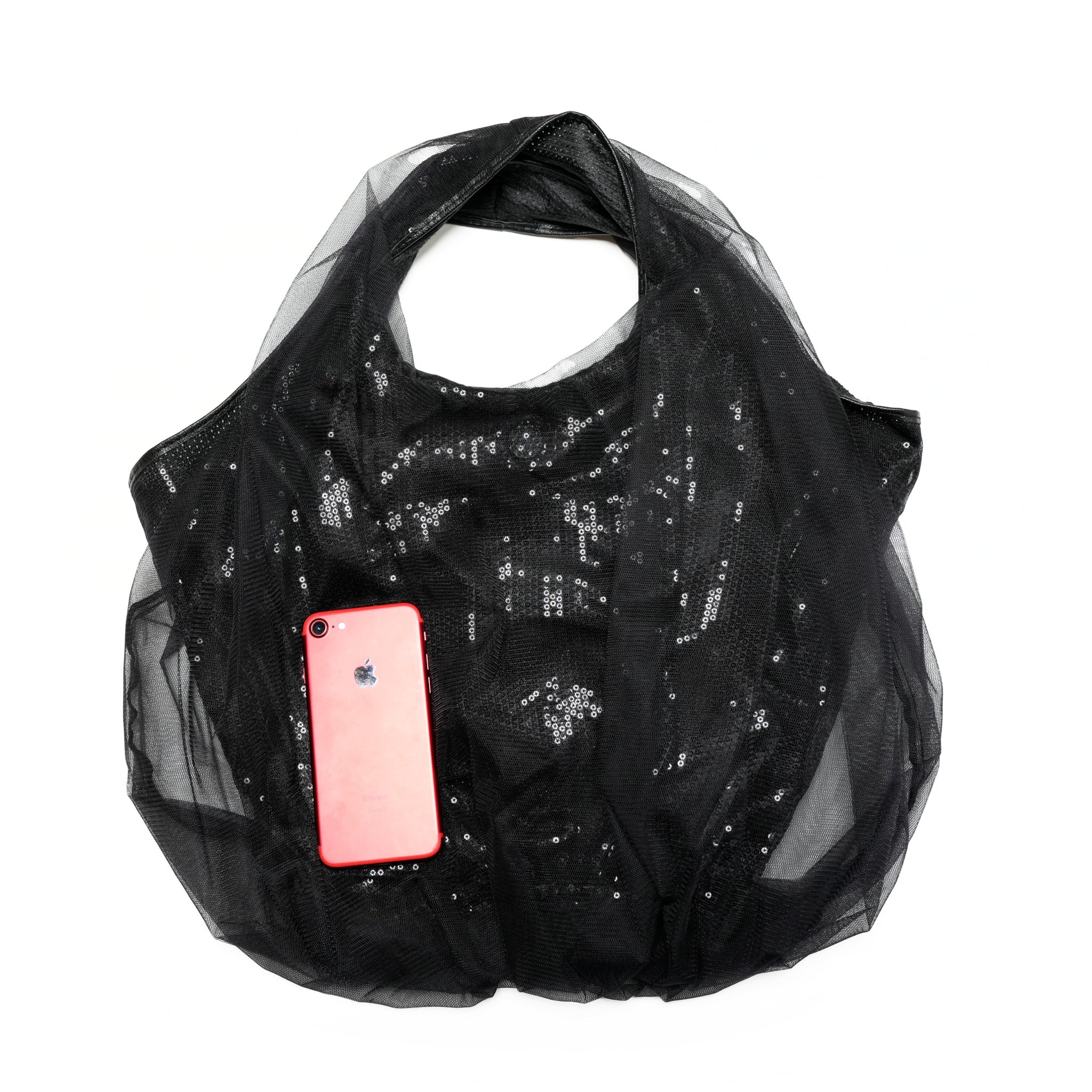 H-292_BLACK | Balloon Tulle Spangles S | Color:Black【HELOYSE_エロイーズ】