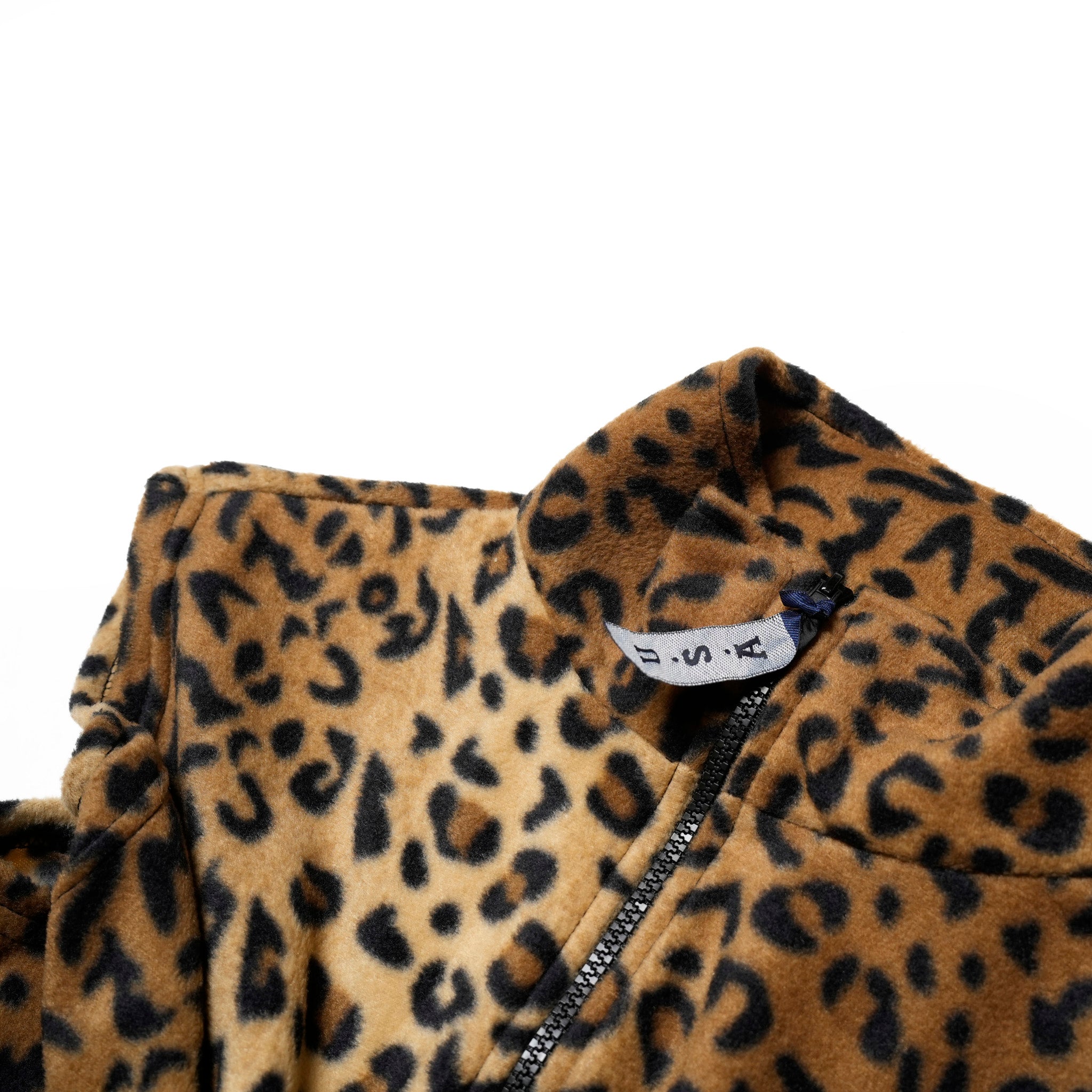 F01A | Fleece Zip Vest | Color:Leopard/Pruple【SPRING MOUNTAIN_スプリングマウンテン】