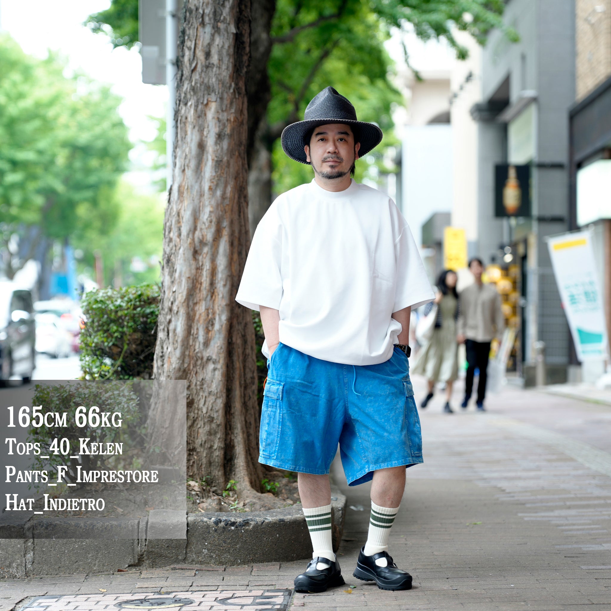 Randy shorts t-cloth V.D | Easy Trousers Shorts | Color_Faded Turquise | No_cz-imst-293_faded turquise【IMPRESTORE_インプレストア】【archive】
