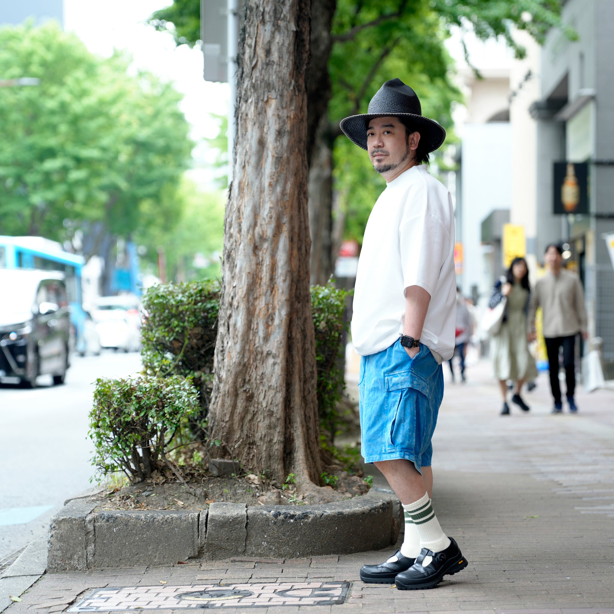 Randy shorts t-cloth V.D | Easy Trousers Shorts | Color_Faded Turquise | No_cz-imst-293_faded turquise【IMPRESTORE_インプレストア】【archive】