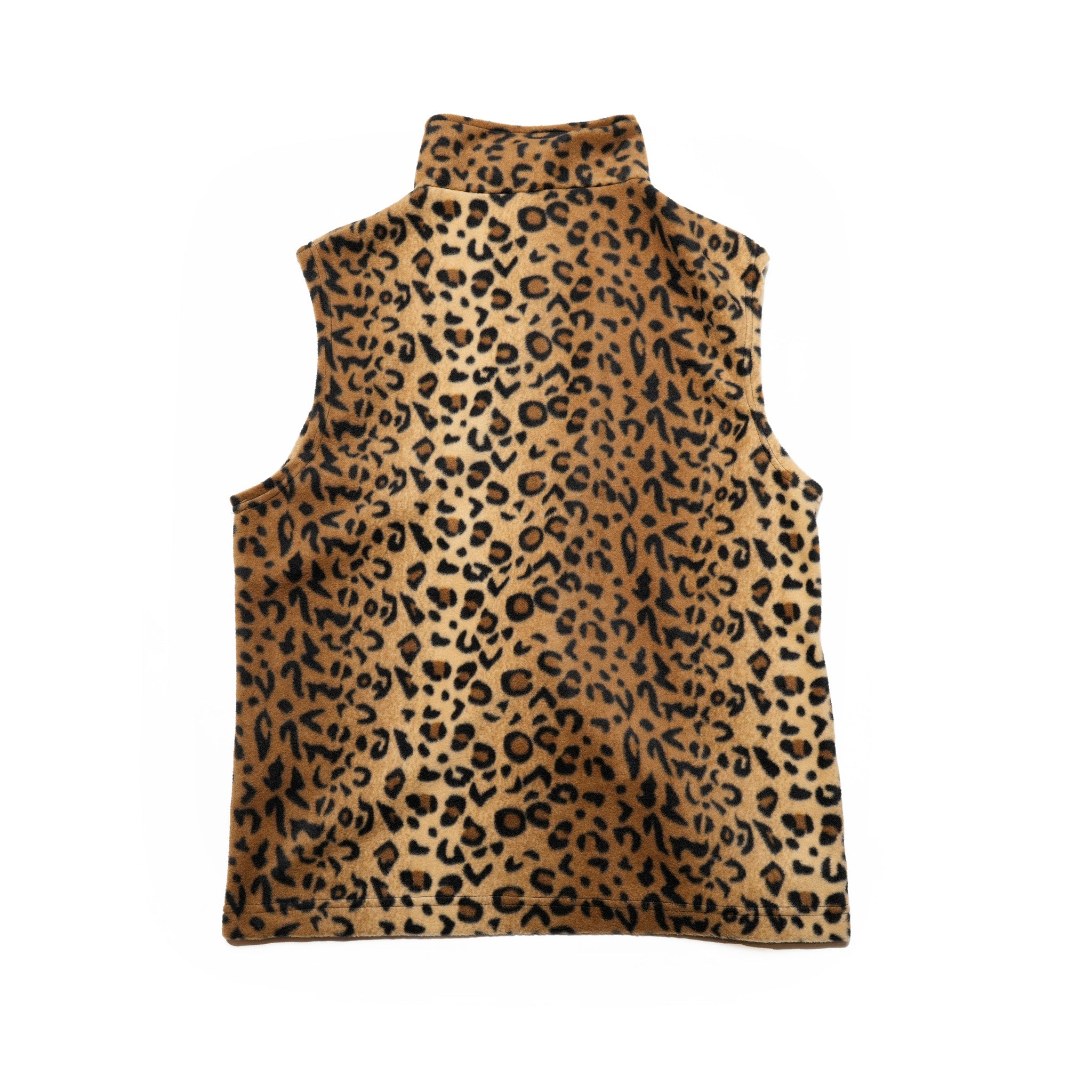 F01A | Fleece Zip Vest | Color:Leopard/Pruple【SPRING MOUNTAIN_スプリングマウンテン】