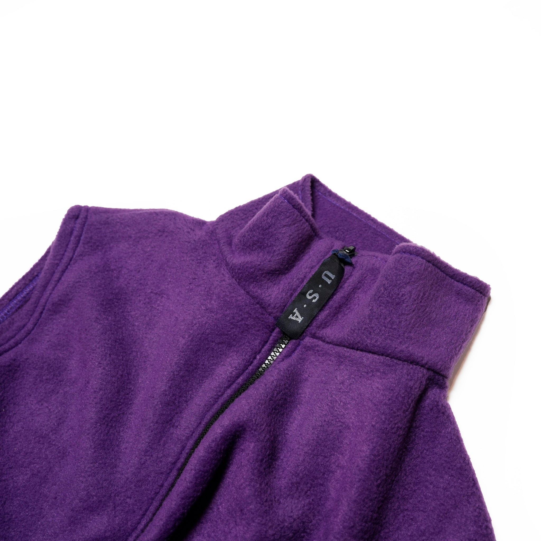 F01A | Fleece Zip Vest | Color:Leopard/Pruple【SPRING MOUNTAIN_スプリングマウンテン】