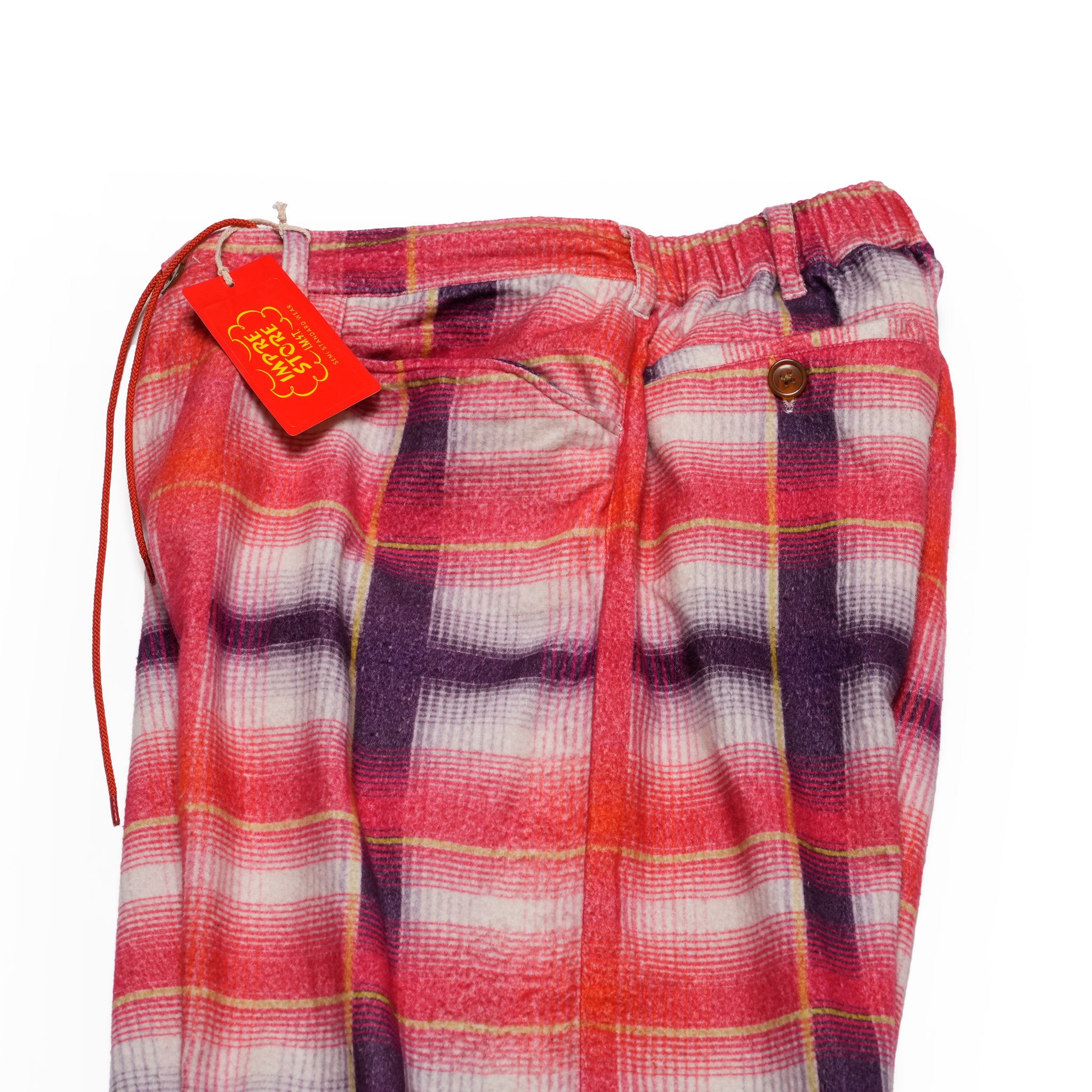 Lloyd | Printed flannel pajama pants | Color:RED-Navy | No:CZ-ImSt-365_red-yellow【IMPRESTORE_インプレストア】
