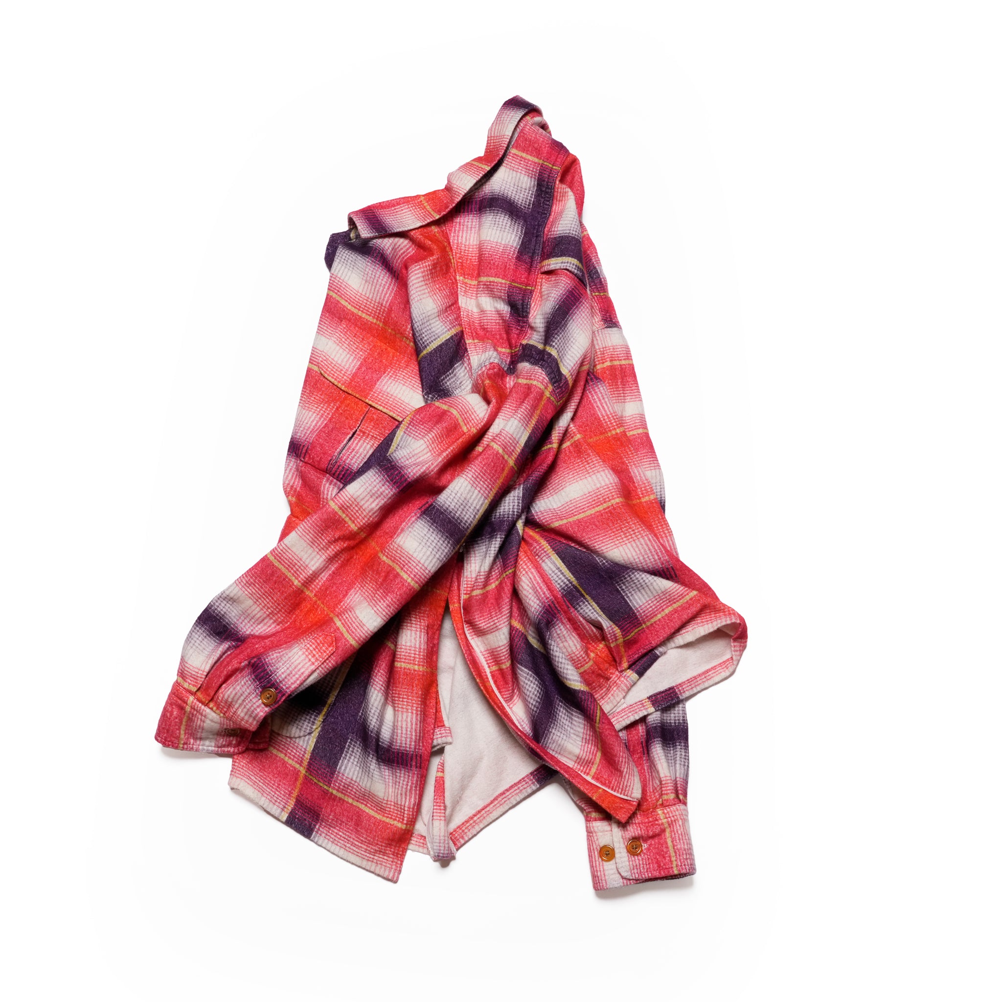 J.FOX | Printed flannel shirt| Color_Red-Navy | No_CZ-ImSt-355_Red-Navy【IMPRESTORE_インプレストア】