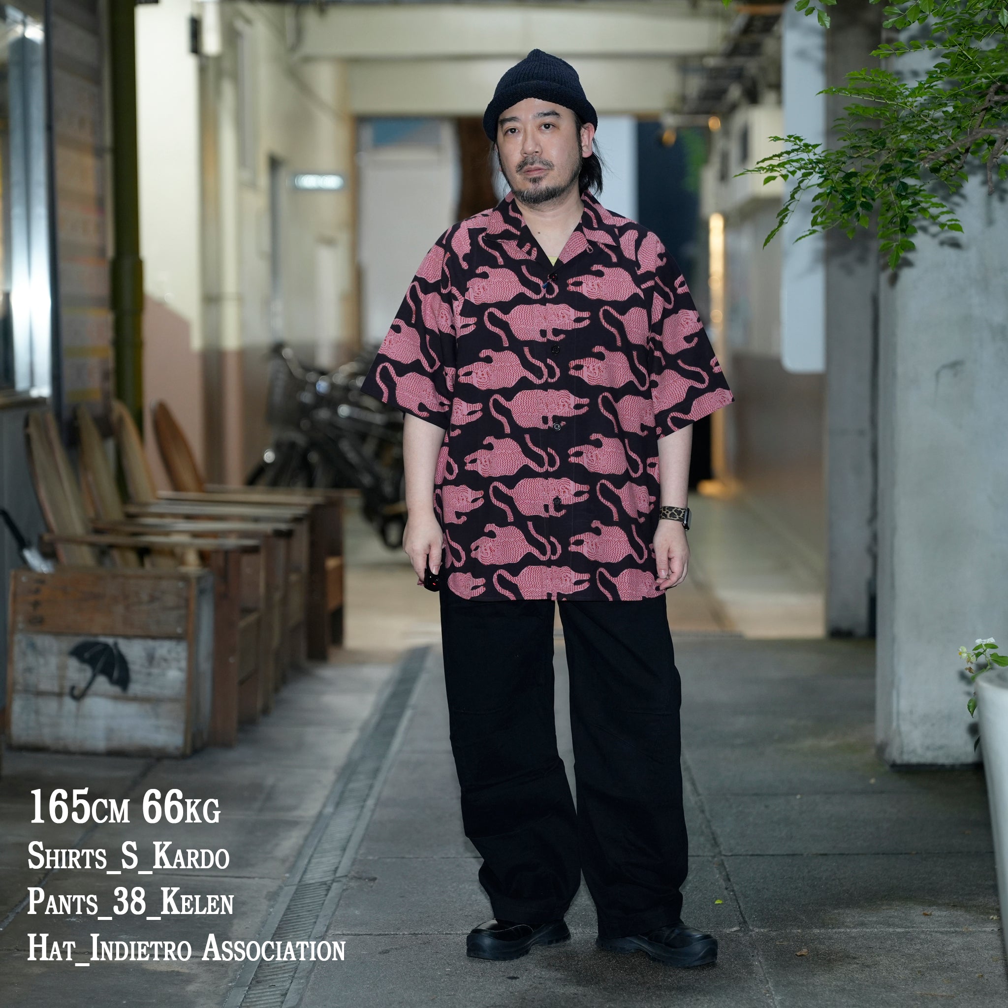 YUSUKE_Block Print Bp69 Coral | | Color:Block Print Bp69 Coral【KARDO_カルド】【archive】