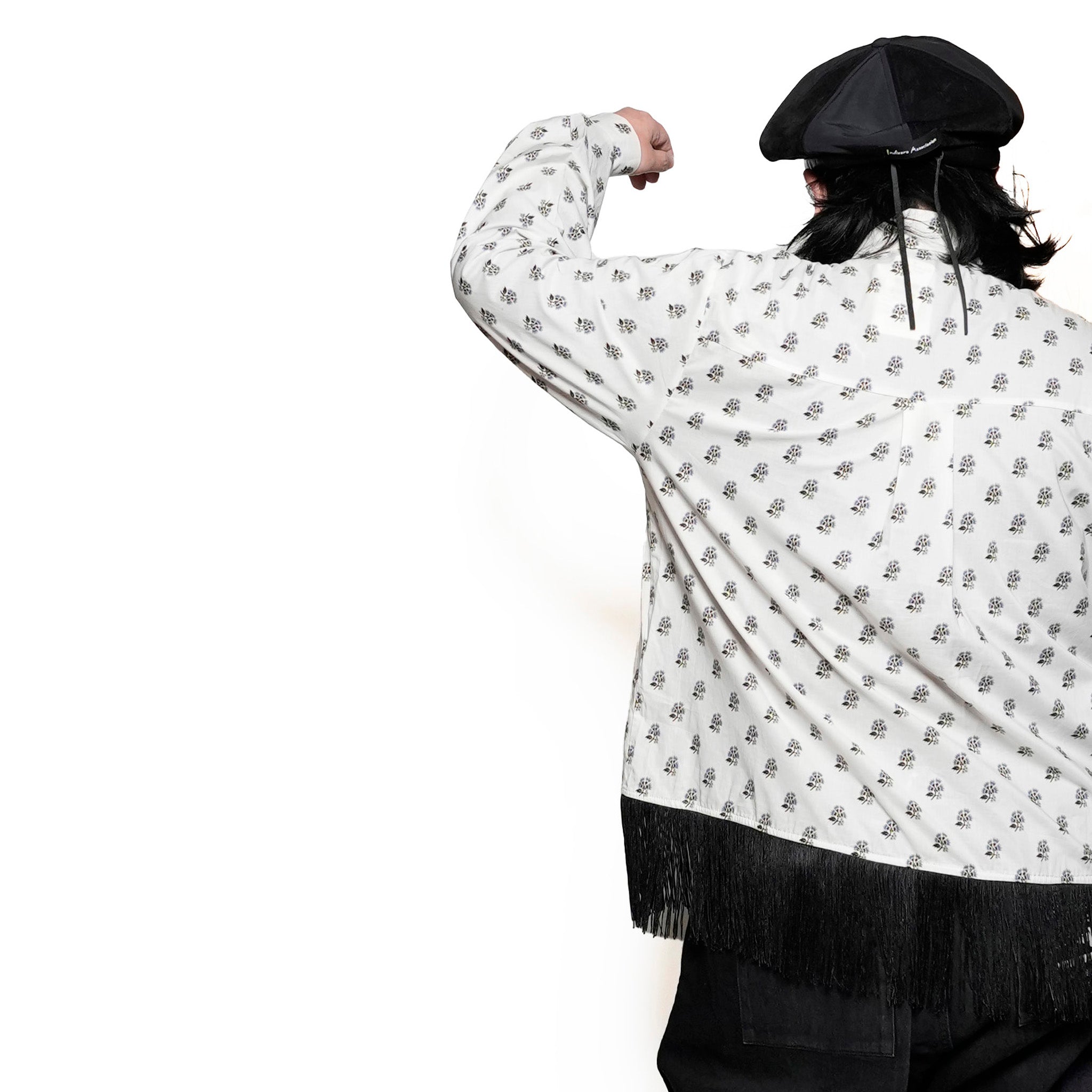 31SM00BLM118WHT | William Fringe Shirt | Color:White【SISTER JANE_シスタージェーン】【archive】