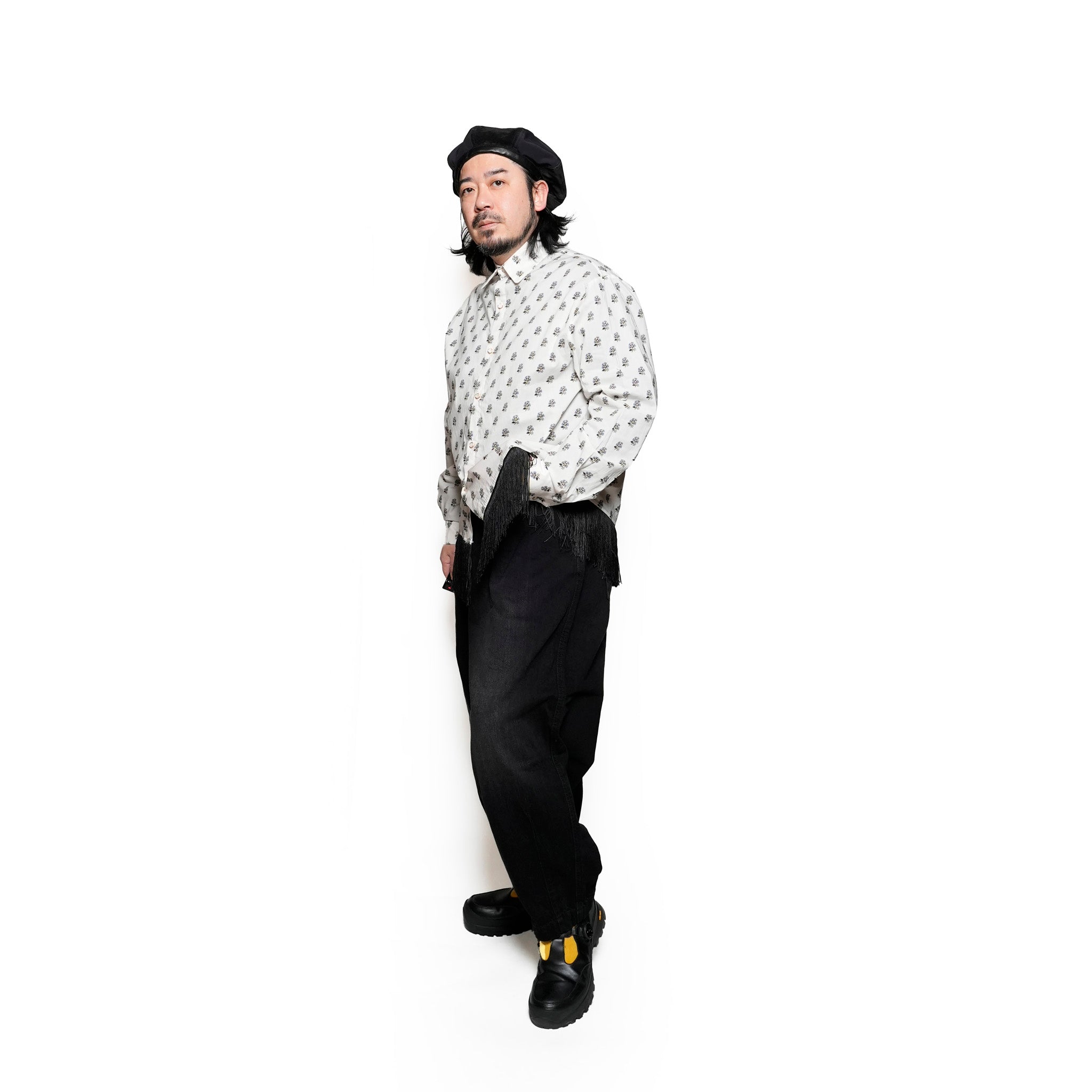 31SM00BLM118WHT | William Fringe Shirt | Color:White【SISTER JANE_シスタージェーン】【archive】