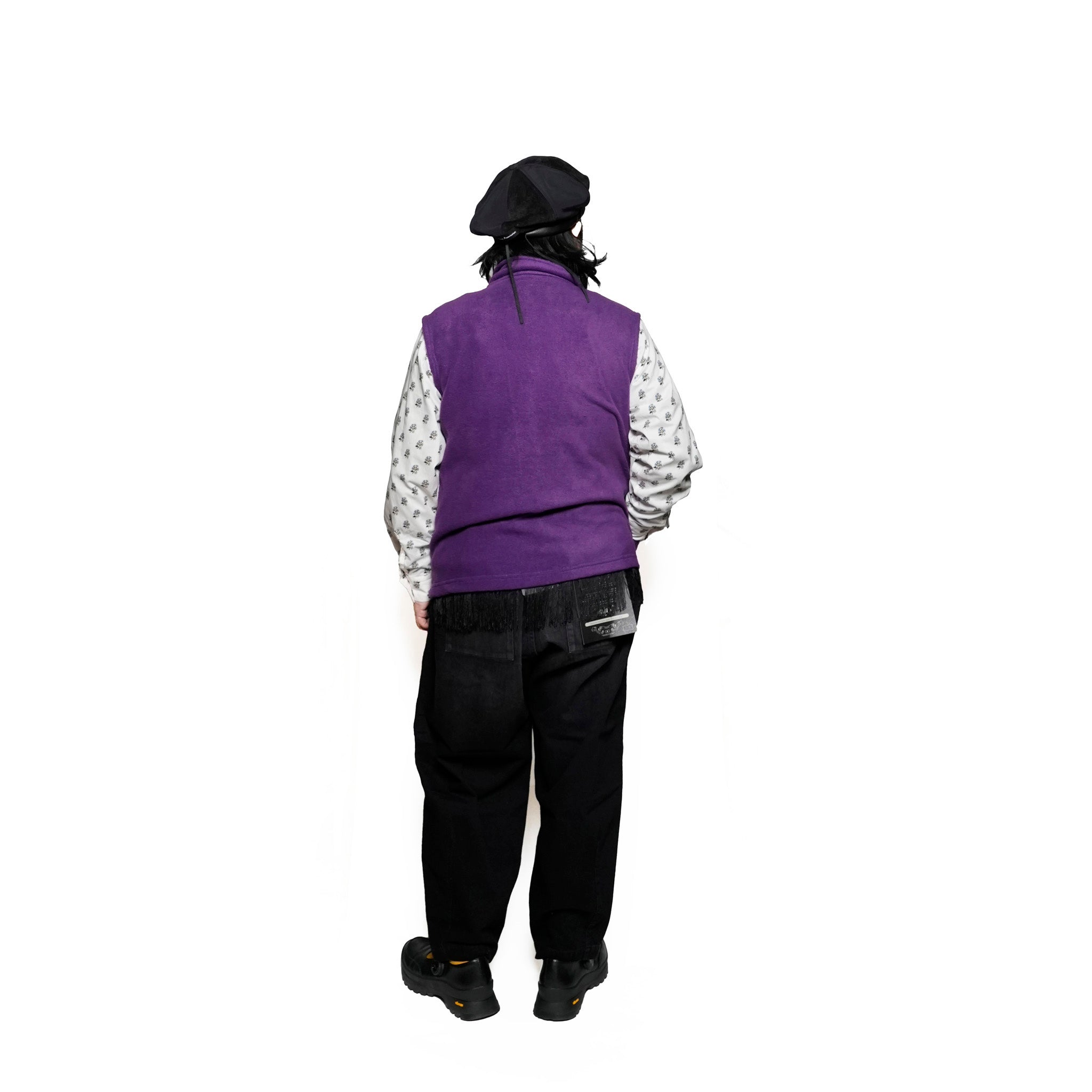 F01A | Fleece Zip Vest | Color:Leopard/Pruple【SPRING MOUNTAIN_スプリングマウンテン】