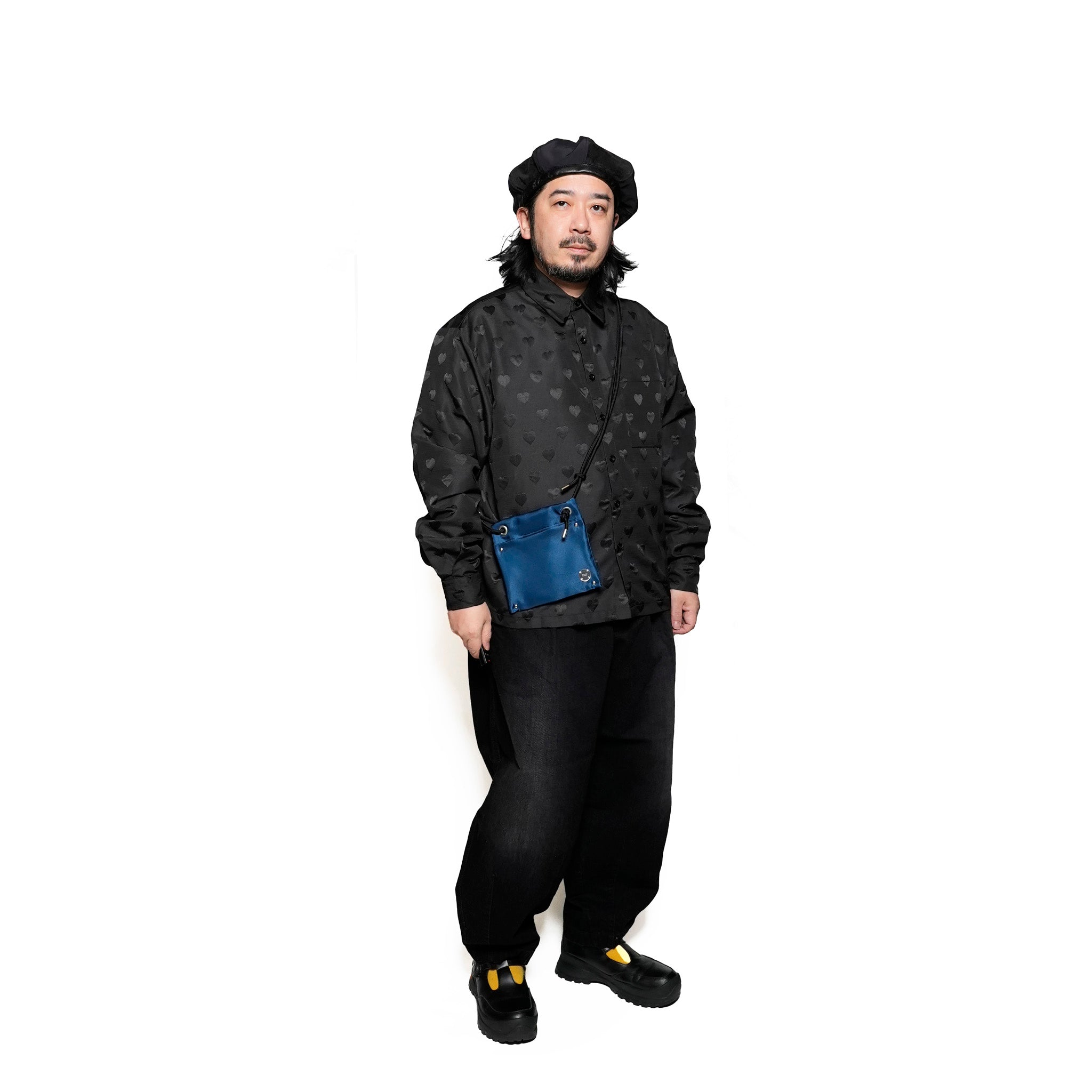 FB006 | ナイロンポケットショルダー | Color:Black/Brown/Gold/Blue【FULAT_フラット】