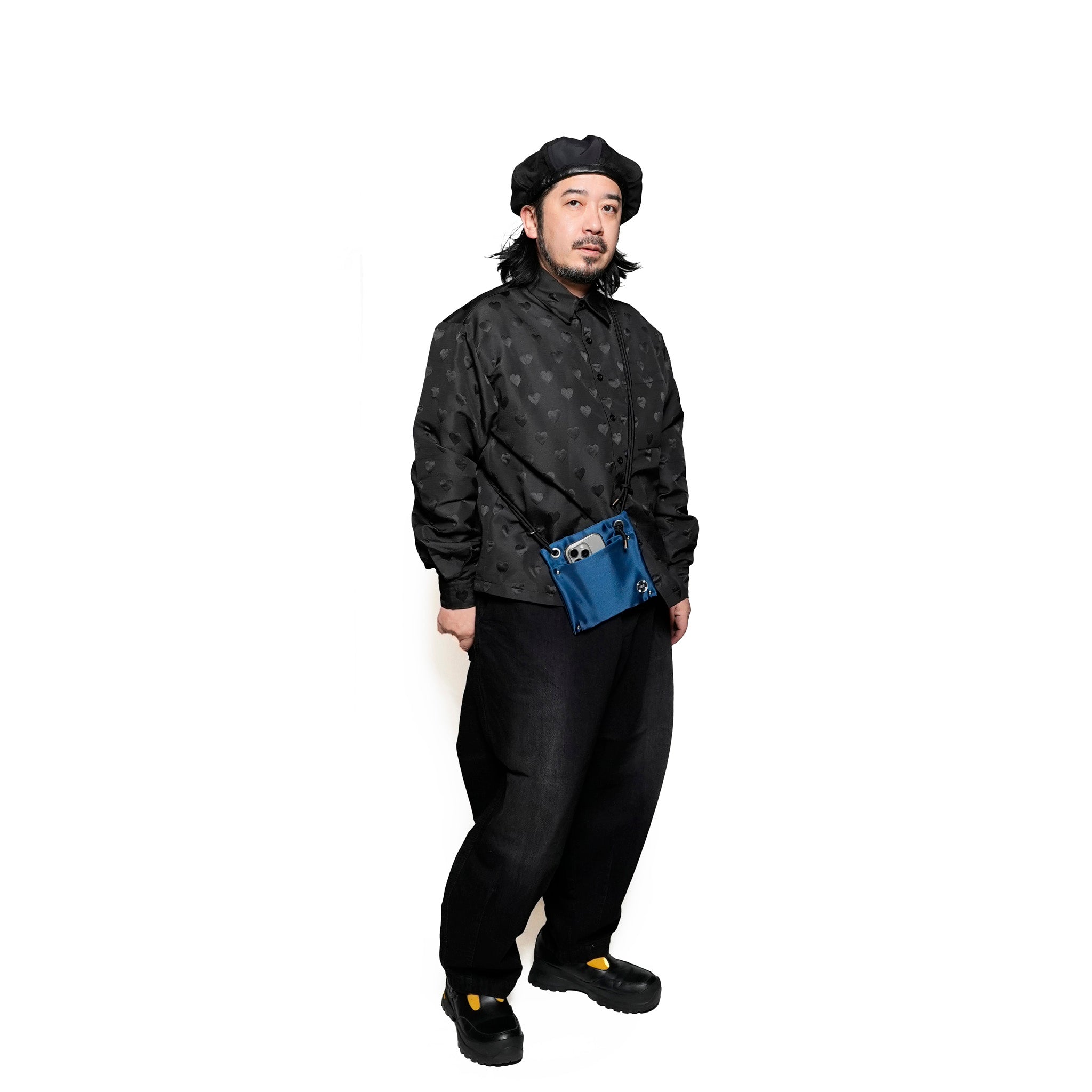 FB006 | ナイロンポケットショルダー | Color:Black/Brown/Gold/Blue【FULAT_フラット】