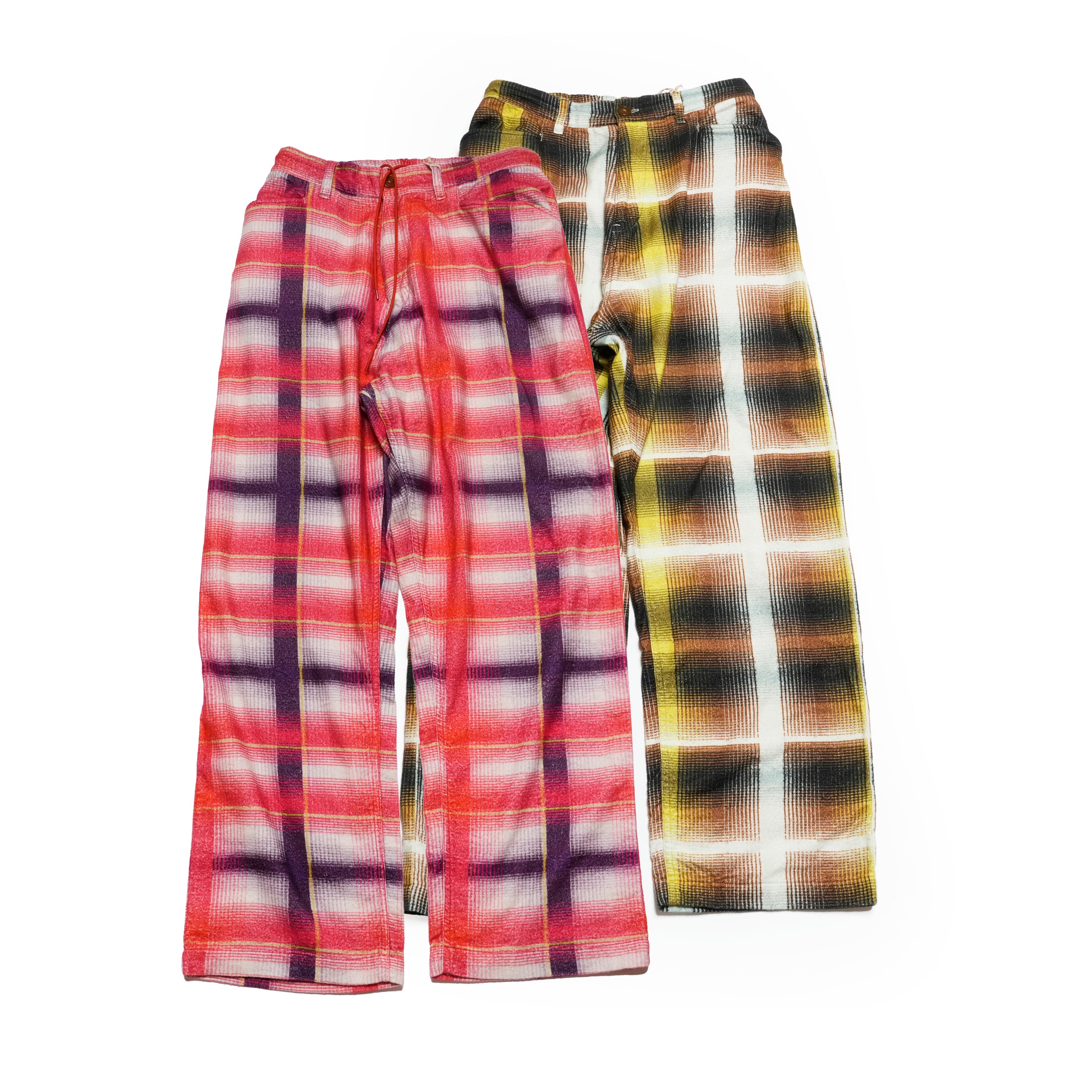 Lloyd | Printed flannel pajama pants | Color:RED-Navy | No:CZ-ImSt-365_red-yellow【IMPRESTORE_インプレストア】