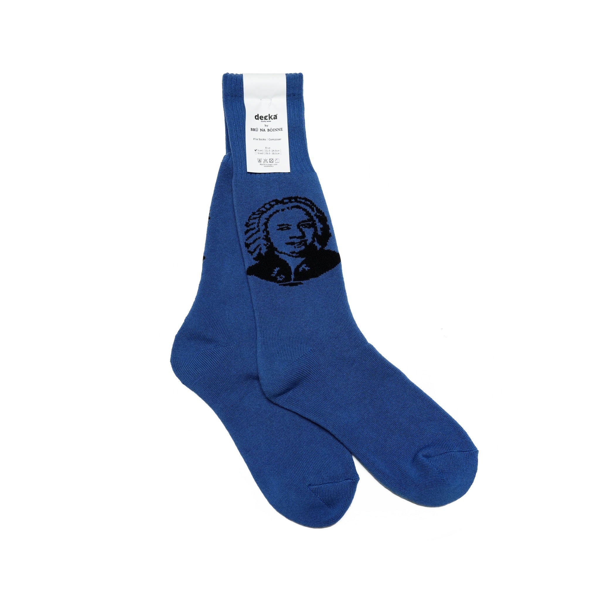 BNB × de-43_bl | Pile Socks|Composer | Blue 【DECKA BRÚ NA BÓINNE】【ネコポス選択可能】