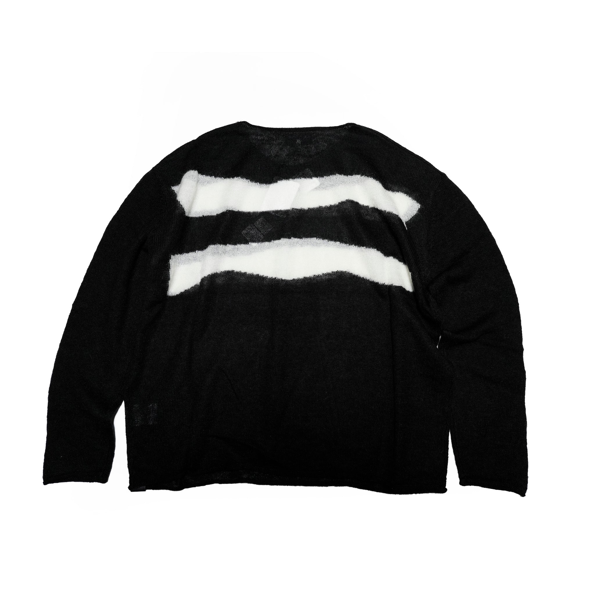 26344B_BLACK WHITE | VIVIANNE WIDE NECK STRIPE MOHAIR SWEATER | Color:Black White【ONE TEASPOON_ワンティースプーン】