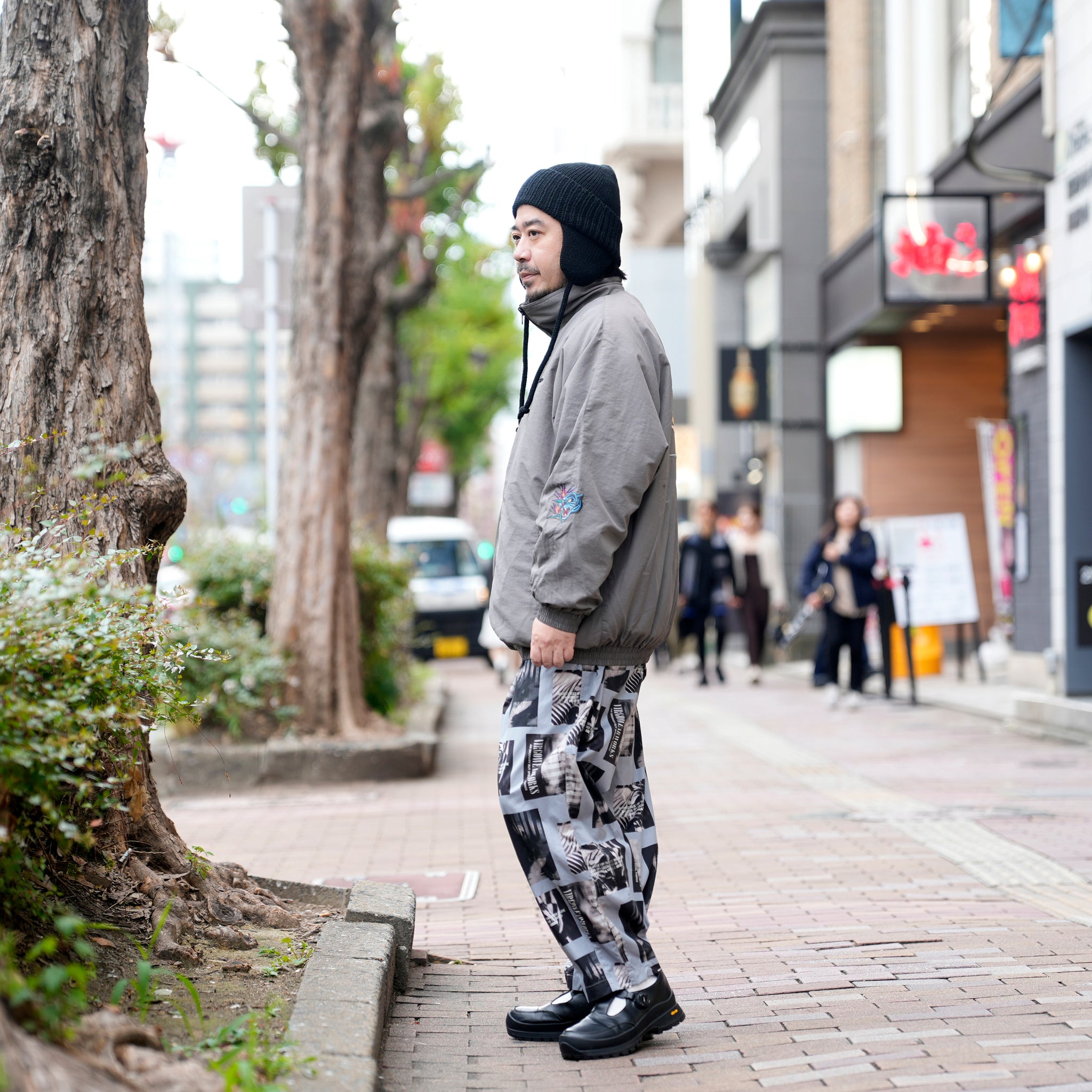 VG-JKT-390 | FLORA PANTHER REVERSIBLE JACKET | Gray【VIRGOwearworks_ヴァルゴウェアワークス】