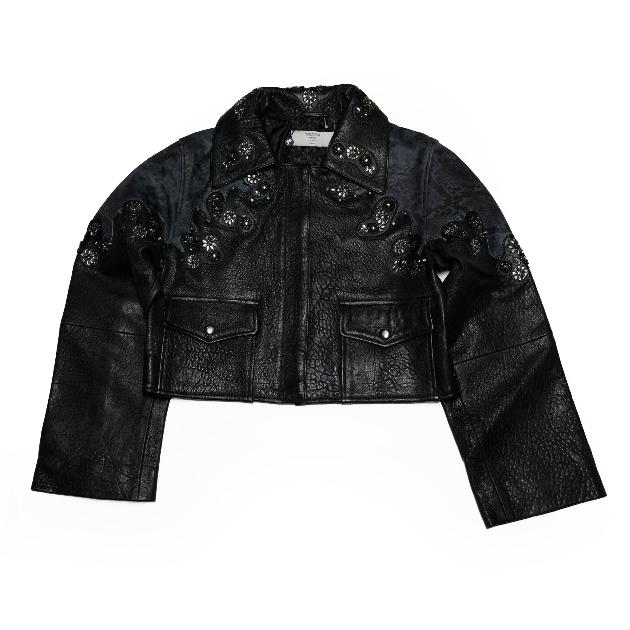 26773_BLACK | MATADOR LEATHER CROPPED JACKET | Color:Black【ONE TEASPOON_ワンティースプーン】