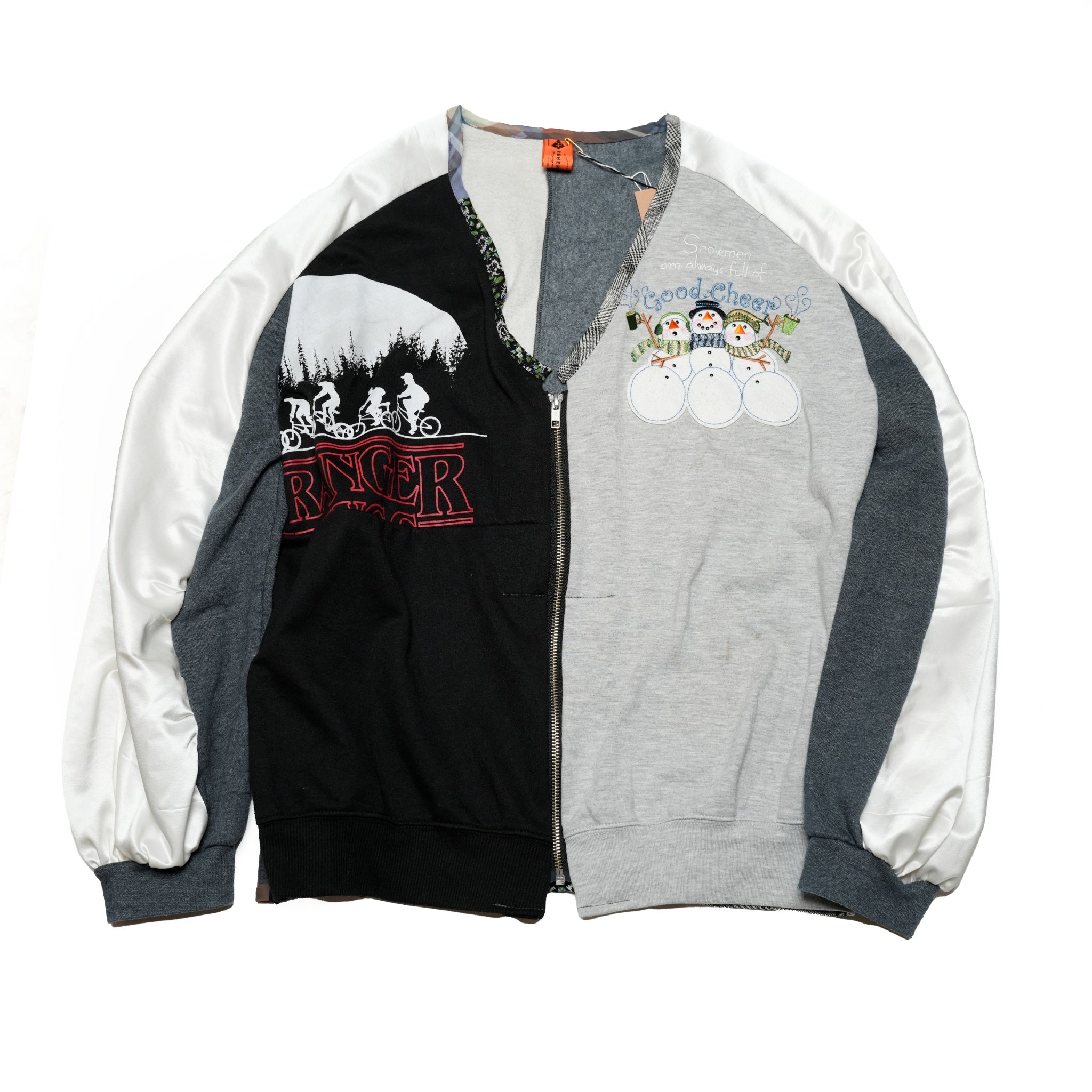 AT-230 | スウェットZIPカーディガン | Color:Gray_Navy | Size-Free【REHERSALL_リハーズオール】