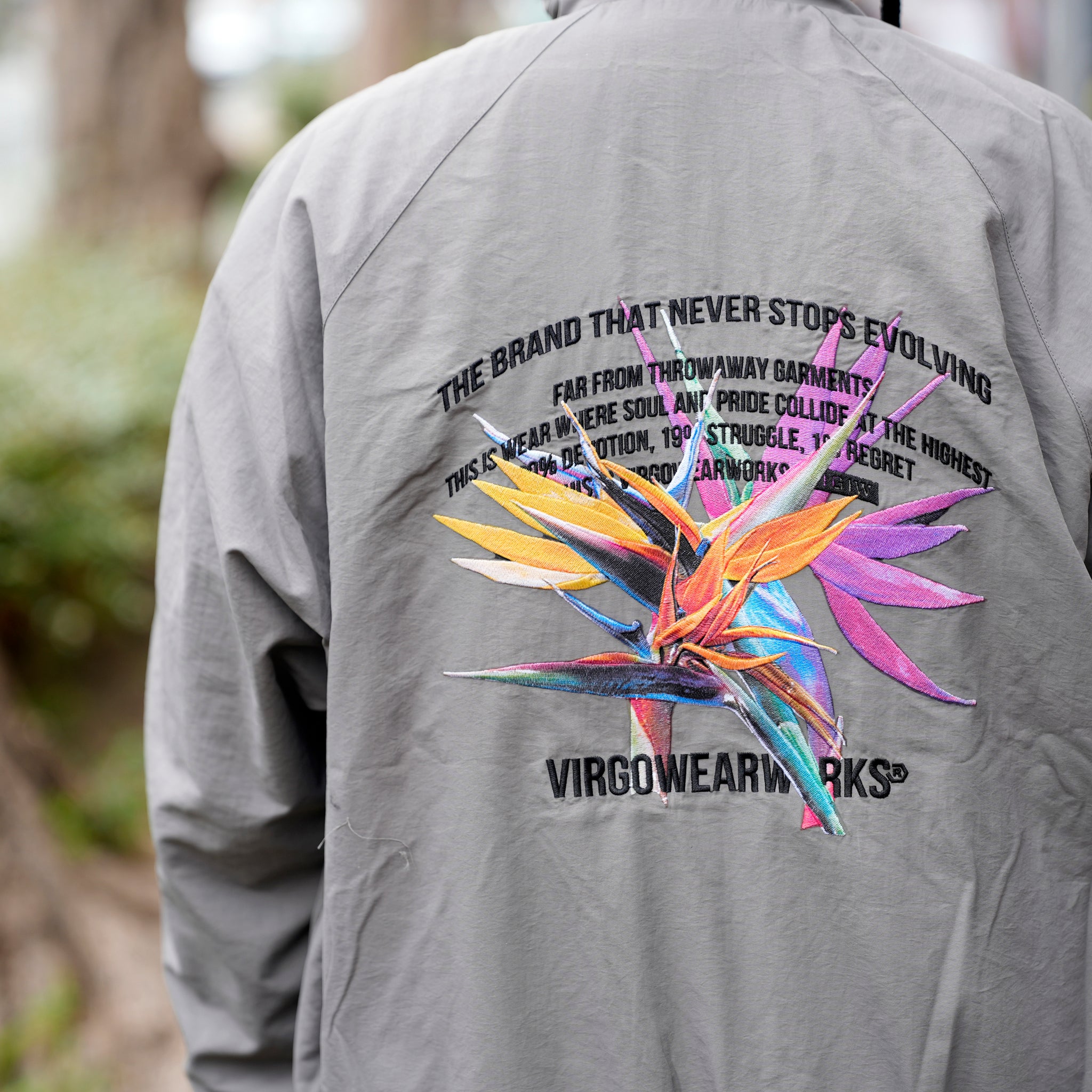 VG-JKT-390 | FLORA PANTHER REVERSIBLE JACKET | Gray【VIRGOwearworks_ヴァルゴウェアワークス】
