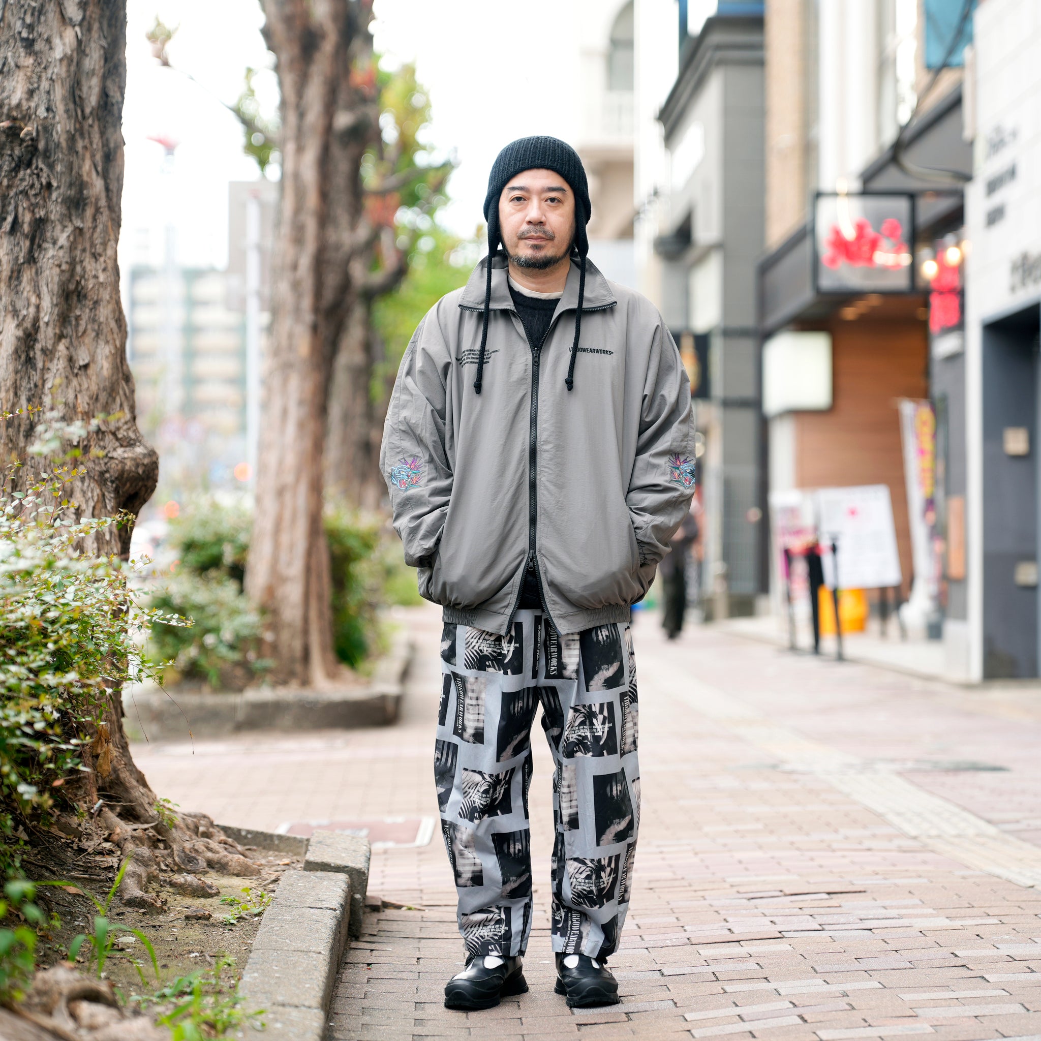 VG-JKT-390 | FLORA PANTHER REVERSIBLE JACKET | Gray【VIRGOwearworks_ヴァルゴウェアワークス】