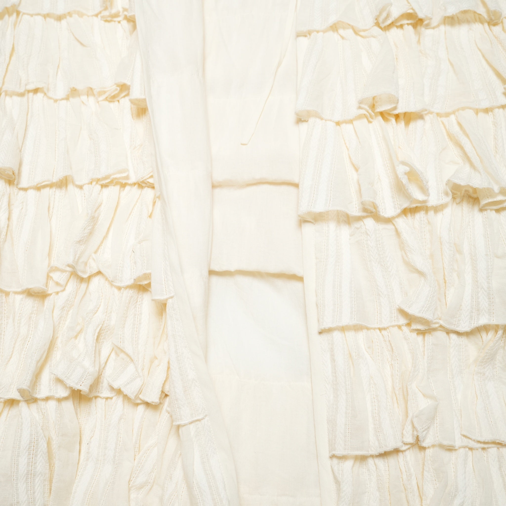 C.JQD FRILL LAYERED GOWN – Ecru | SARAMALLIKA