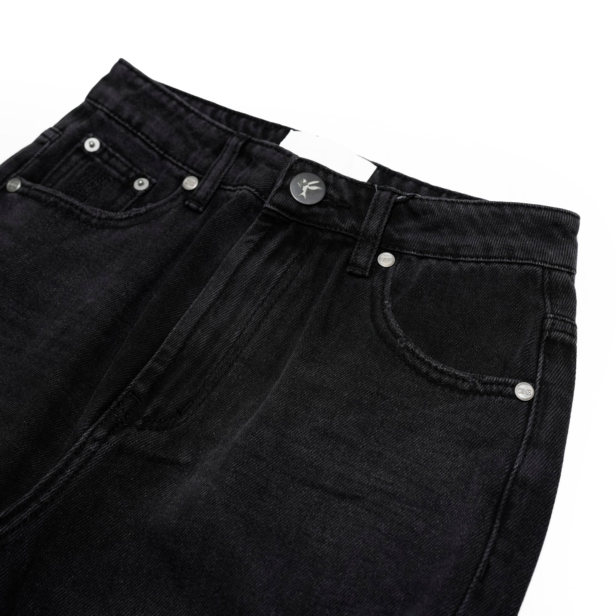 26666_FADED BLACK | FADED BLACK LOW SLUNG STRAIGHT LEG MID WAIST DENIM BILLIE JEANS | Color:Faded Black【ONE TEASPOON_ワンティースプーン】