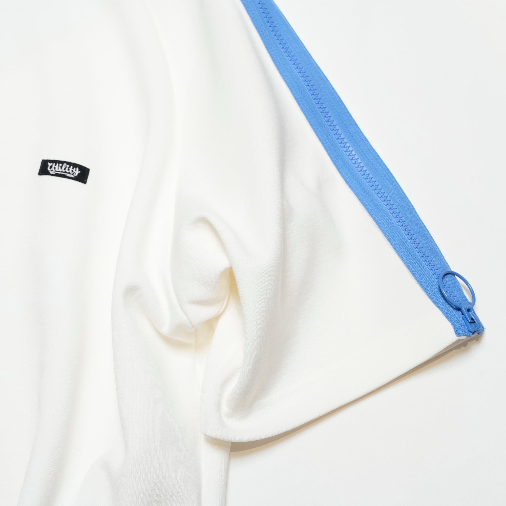 efite-20 | Zip sleeve s/s Tee | Color:White【EFFECTEN_エフェクテン】【archive】