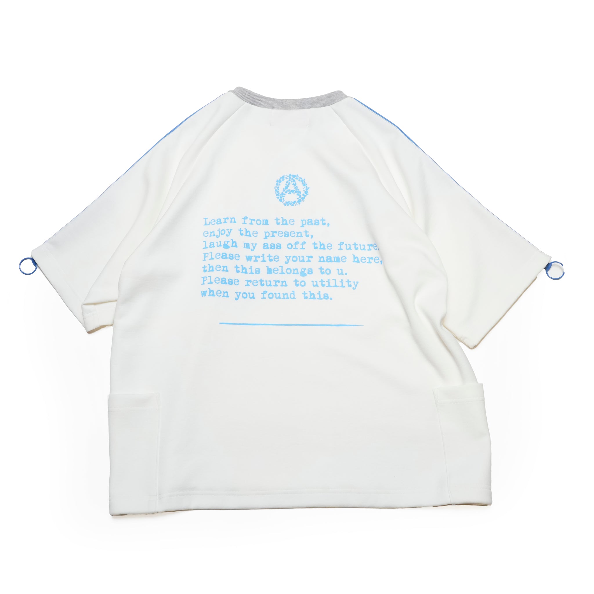 efite-20 | Zip sleeve s/s Tee | Color:White【EFFECTEN_エフェクテン】【archive】
