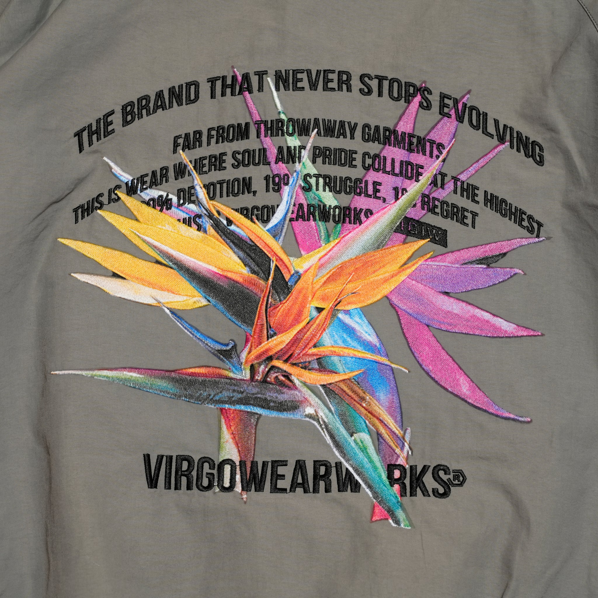 VG-JKT-390 | FLORA PANTHER REVERSIBLE JACKET | Gray【VIRGOwearworks_ヴァルゴウェアワークス】