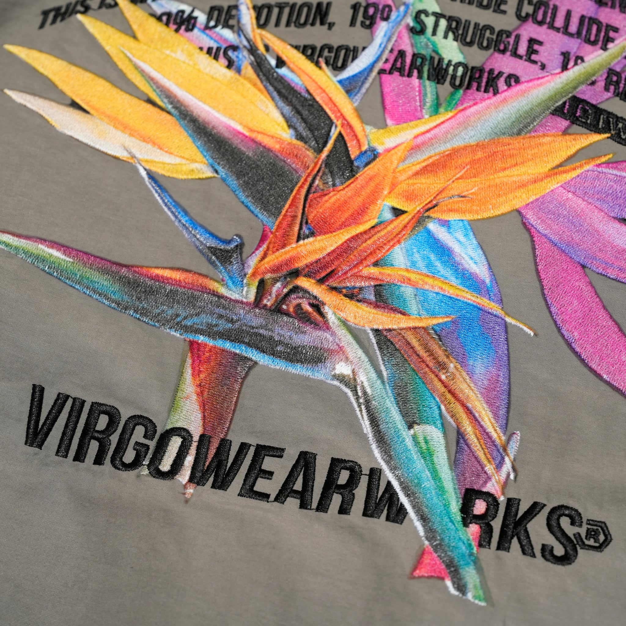 VG-JKT-390 | FLORA PANTHER REVERSIBLE JACKET | Gray【VIRGOwearworks_ヴァルゴウェアワークス】