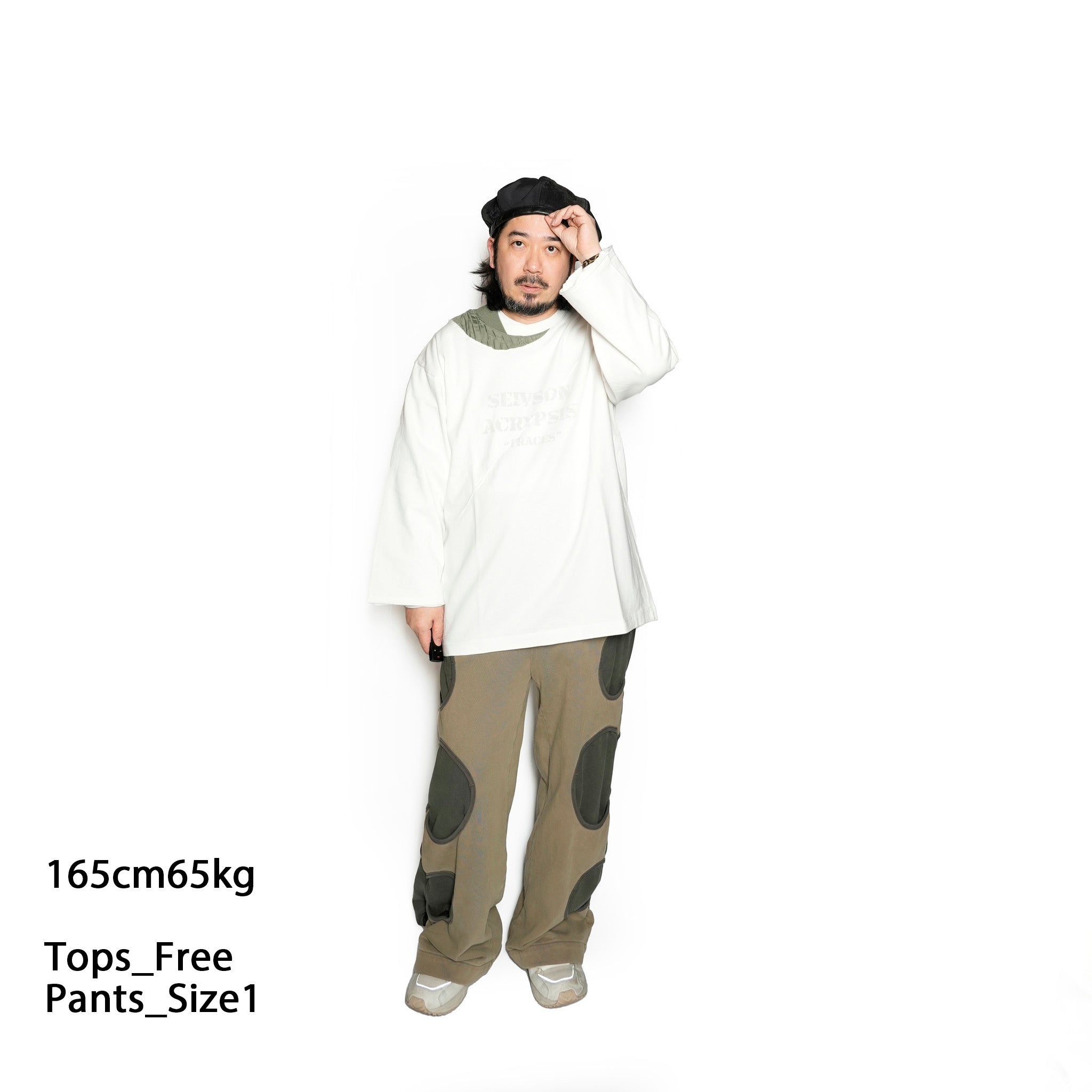 Seivson X (A)crypsis® MA-1 Multi-Processed Asymmetric Pleated T-Shirt ㄧ WHITE | Size:Free【(A)CRYPSIS®】【archive】【SEIVSON_セイヴソン】【archive】