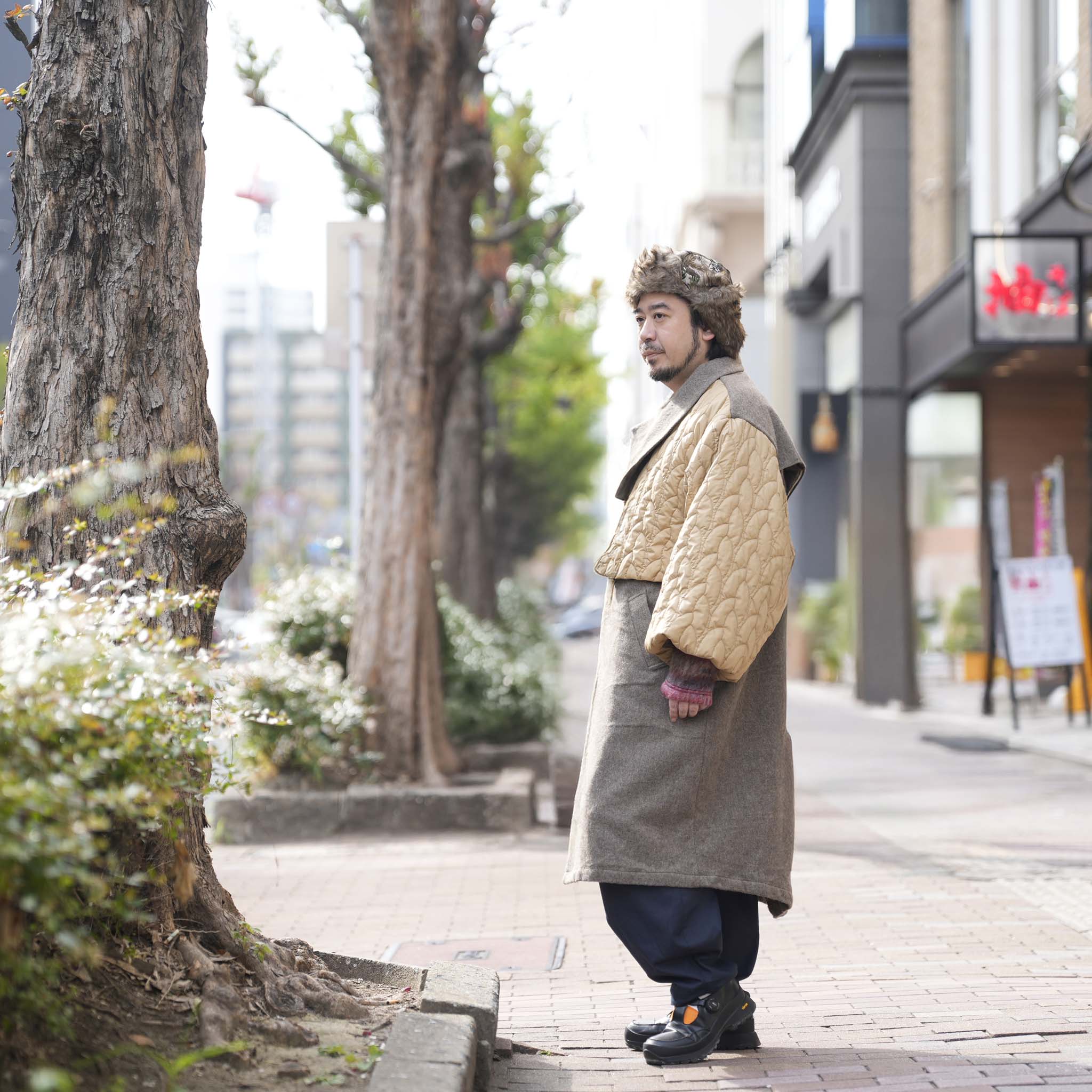 OOPARTS Mix Gawn Coat | Color_Beige | No_bsd25aw-01_beige【BEDSIDEDRAMA_ベッドサイドドラマ】